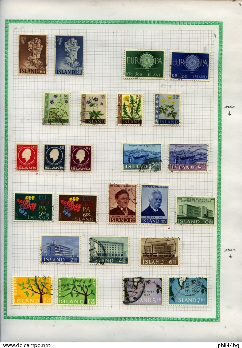 Timbres ISLANDE - Années 1961 à 1962  - Page 11 - 100 - Oblitérés