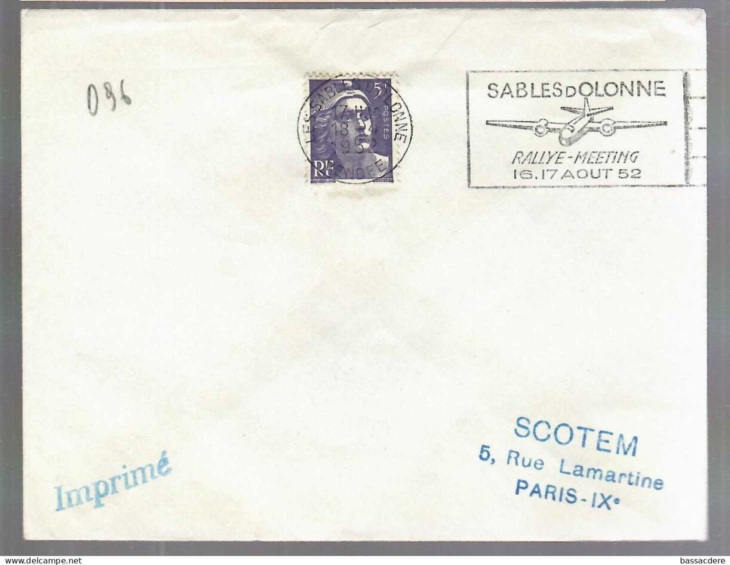80378  - RALLYE  MEETING  LES SABLES D  OLONNE  1952 - 1921-1960: Période Moderne