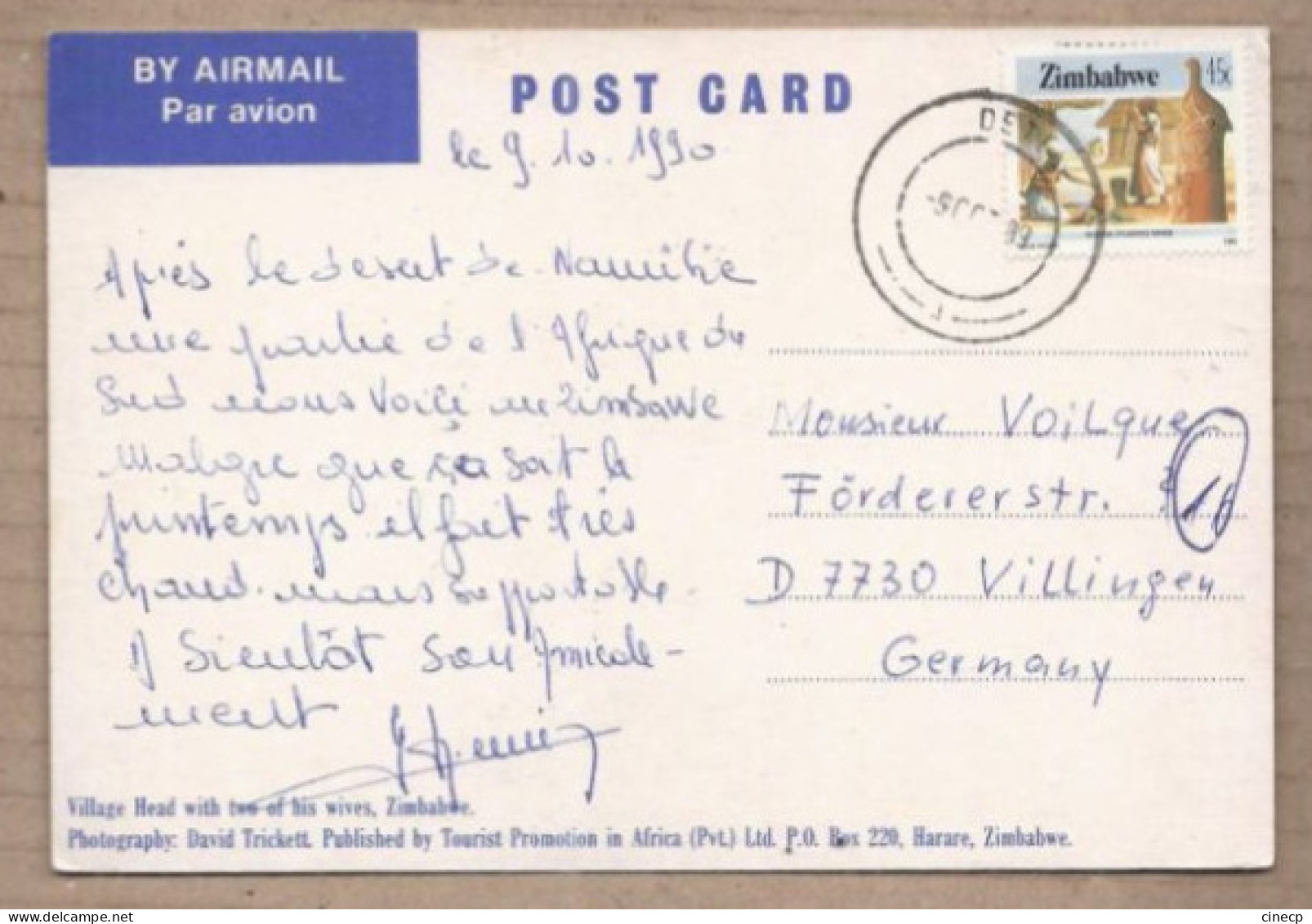 CPSM ZIMBABWE - Village Head With Two Of His Wives - TB PLAN FEMMES SEINS NUS Famille - Simbabwe