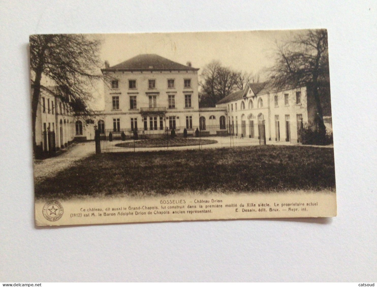 Carte Postale Ancienne (1938) Gosselies Château Drion - Charleroi