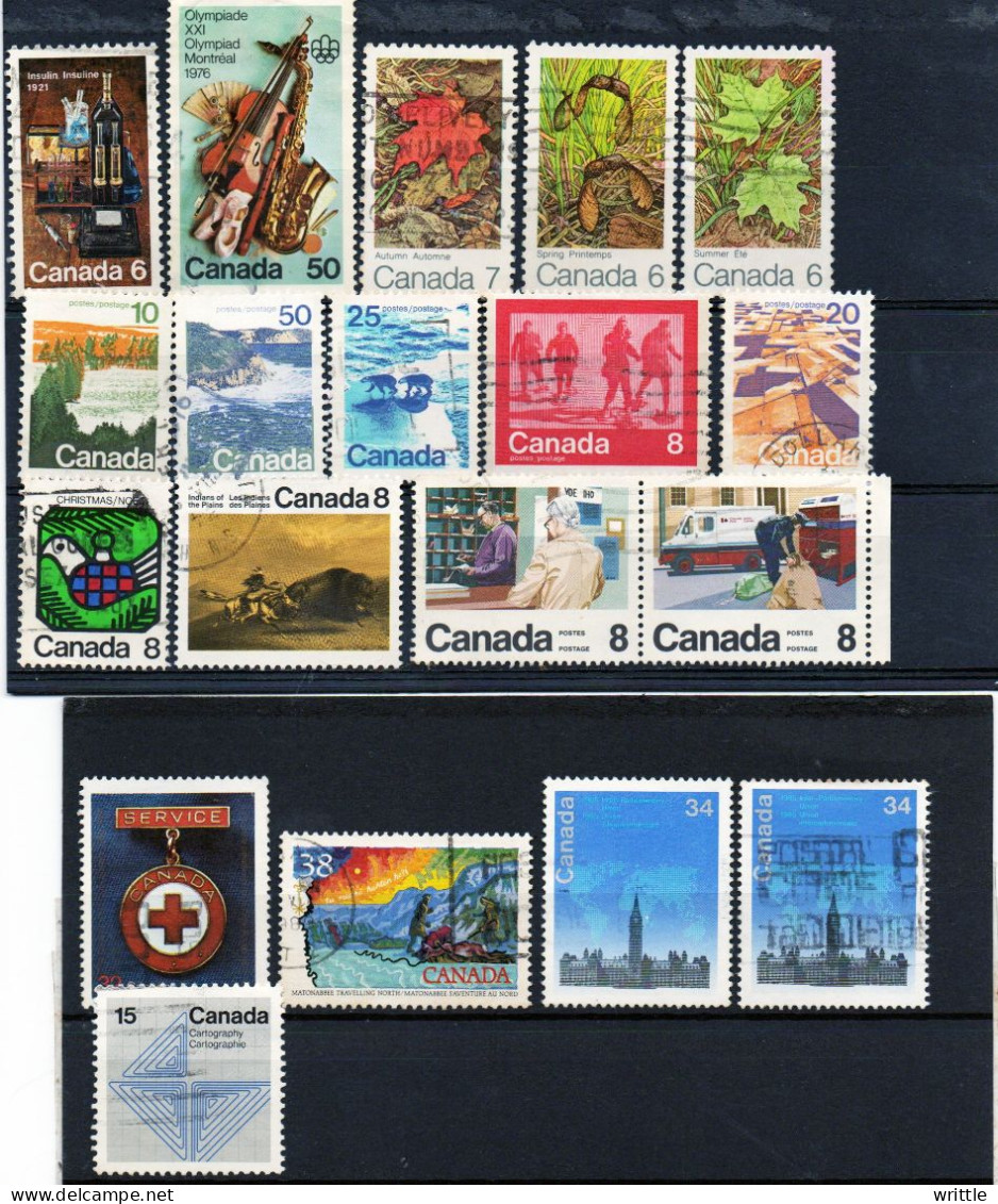 Canada Lot 2 Lot De 143 Timbres Avec Doubles - Collections