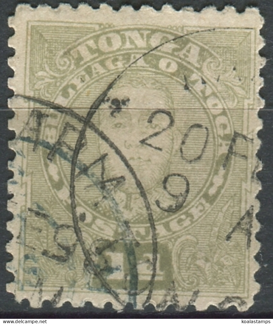 Tonga 1895 SG32 1d King George II #1 FU - Tonga (1970-...)