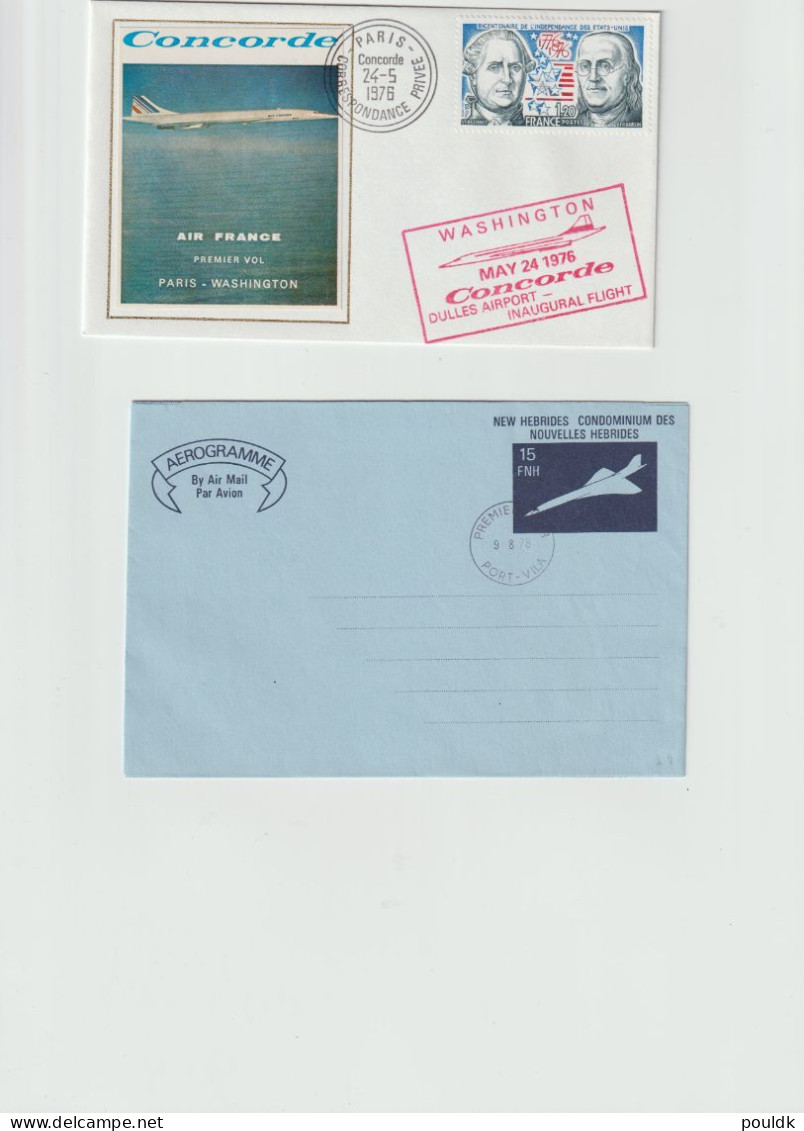 10 Concorde Covers, First Flights And Other Cover With Concorde Theme. Postal Weight Approx 90 Gramms. Please Read Sales - Concorde