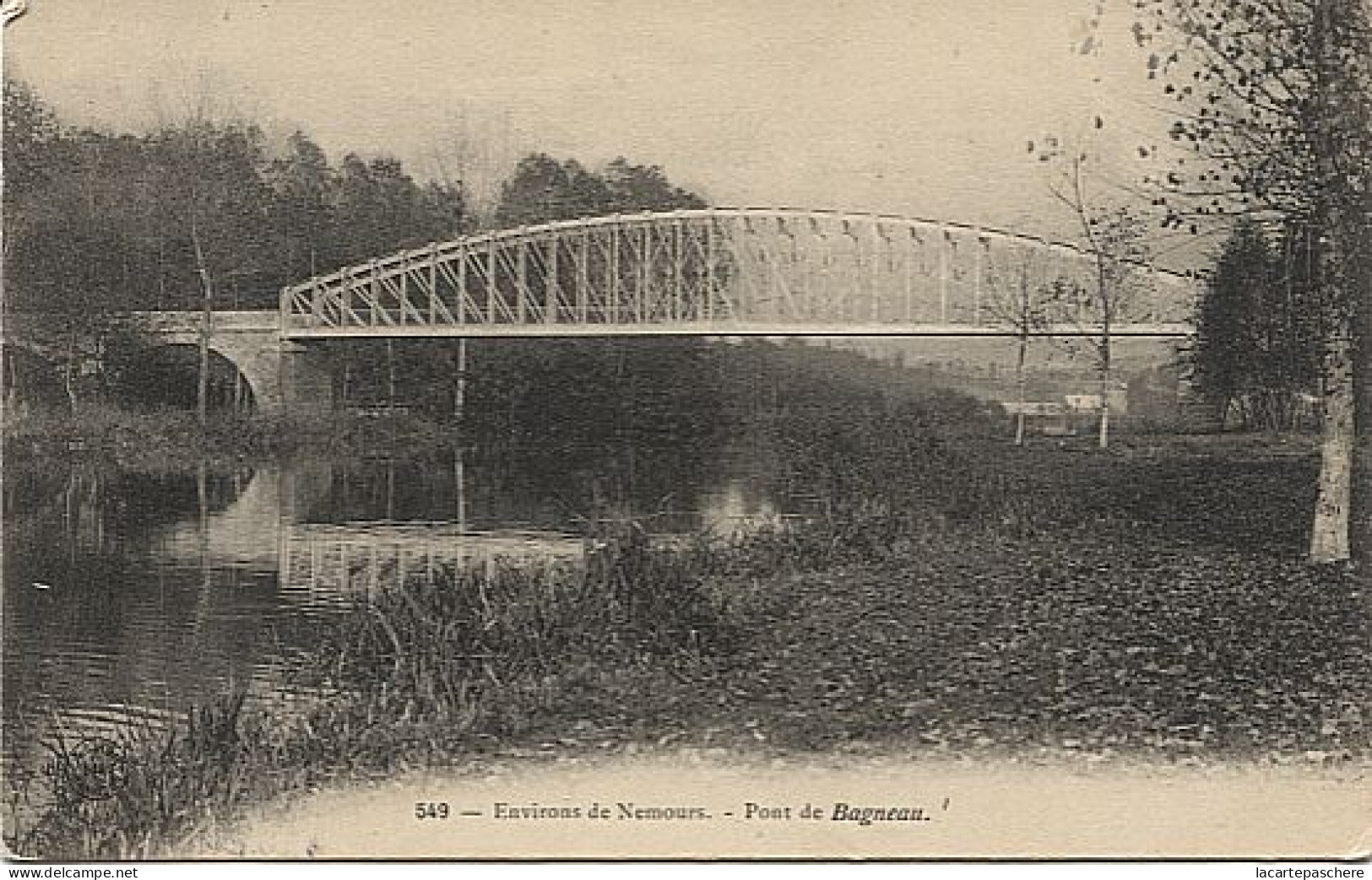 X123641 SEINE ET MARNE NEMOURS ENVIRONS PONT DE BAGNEAU SANS TRAIN ? CHEMIN DE FER ? - Nemours