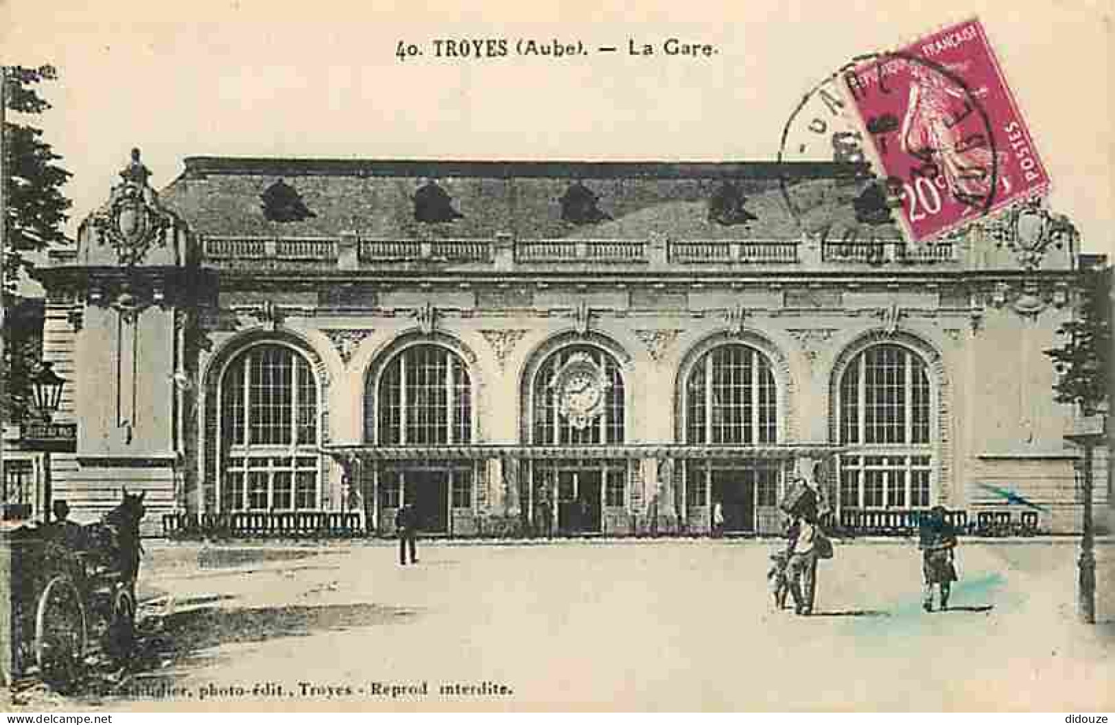 10 - Troyes - La Gare - Animée - CPA - Voir Scans Recto-Verso - Troyes