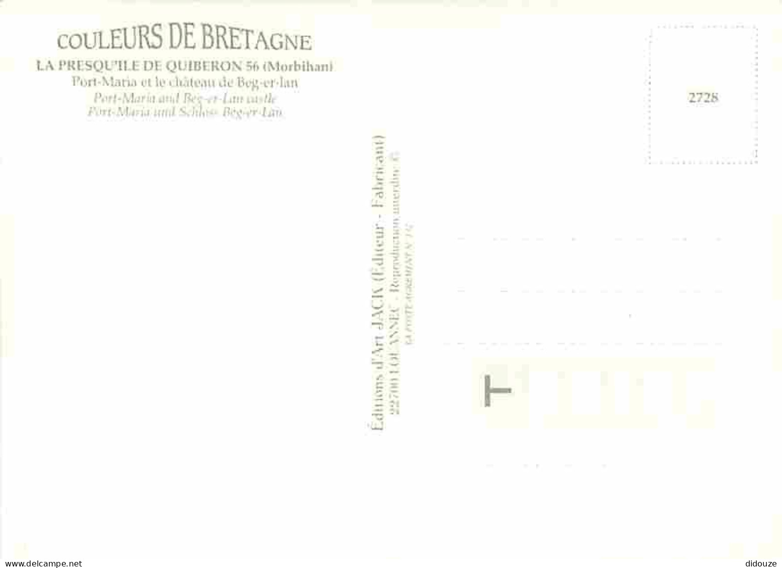 56 - Presqu'Ile De Quiberon - Multivues - Port Maria - Château De Beg-er-Lan - Carte Neuve - CPM - Voir Scans Recto-Vers - Quiberon