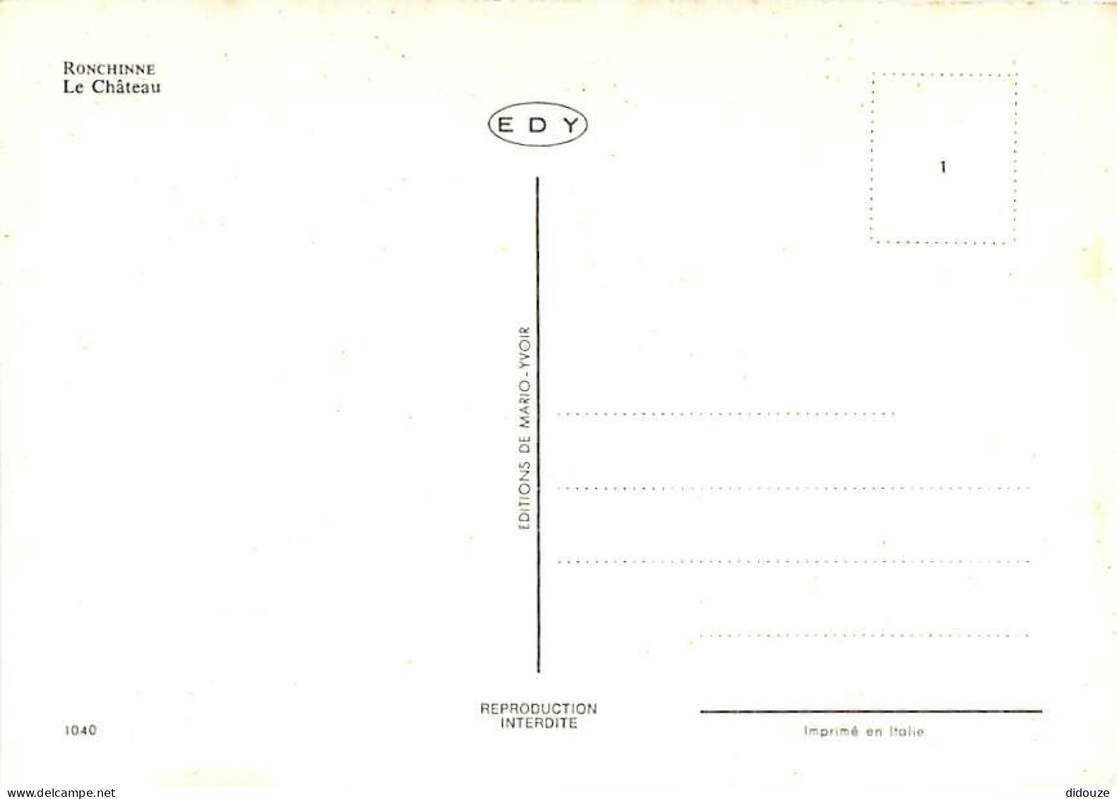 Belgique - Ronchinne - Le Château - Carte Neuve - CPM - Voir Scans Recto-Verso - Otros & Sin Clasificación