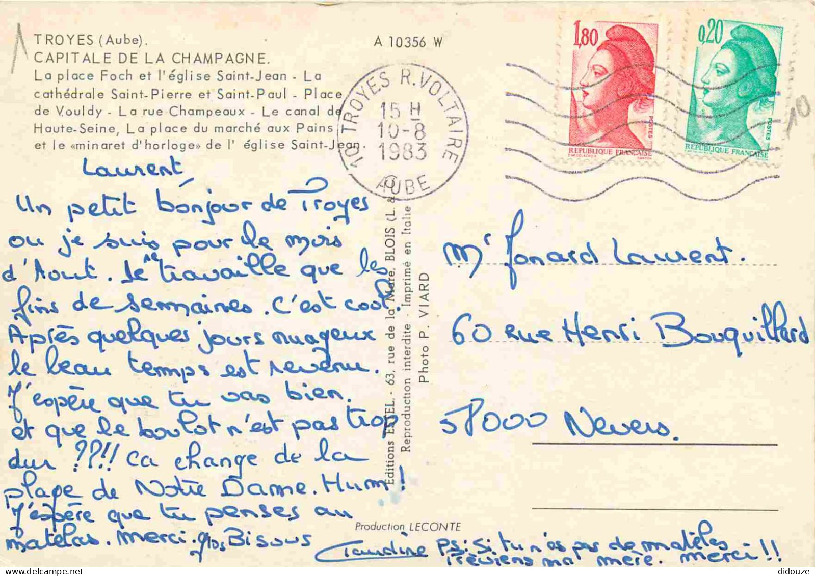 10 - Troyes - Multivues - Blasons - Automobiles - CPM - Voir Scans Recto-Verso - Troyes