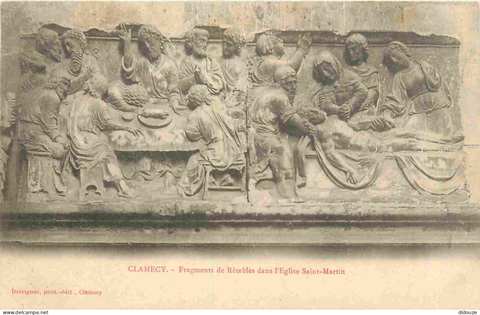 58 - Clamecy - Fragments De Rétables Dans L'Eglise Saint Martin - Art Religieux - Précurseur - CPA - Voir Scans Recto-Ve - Clamecy