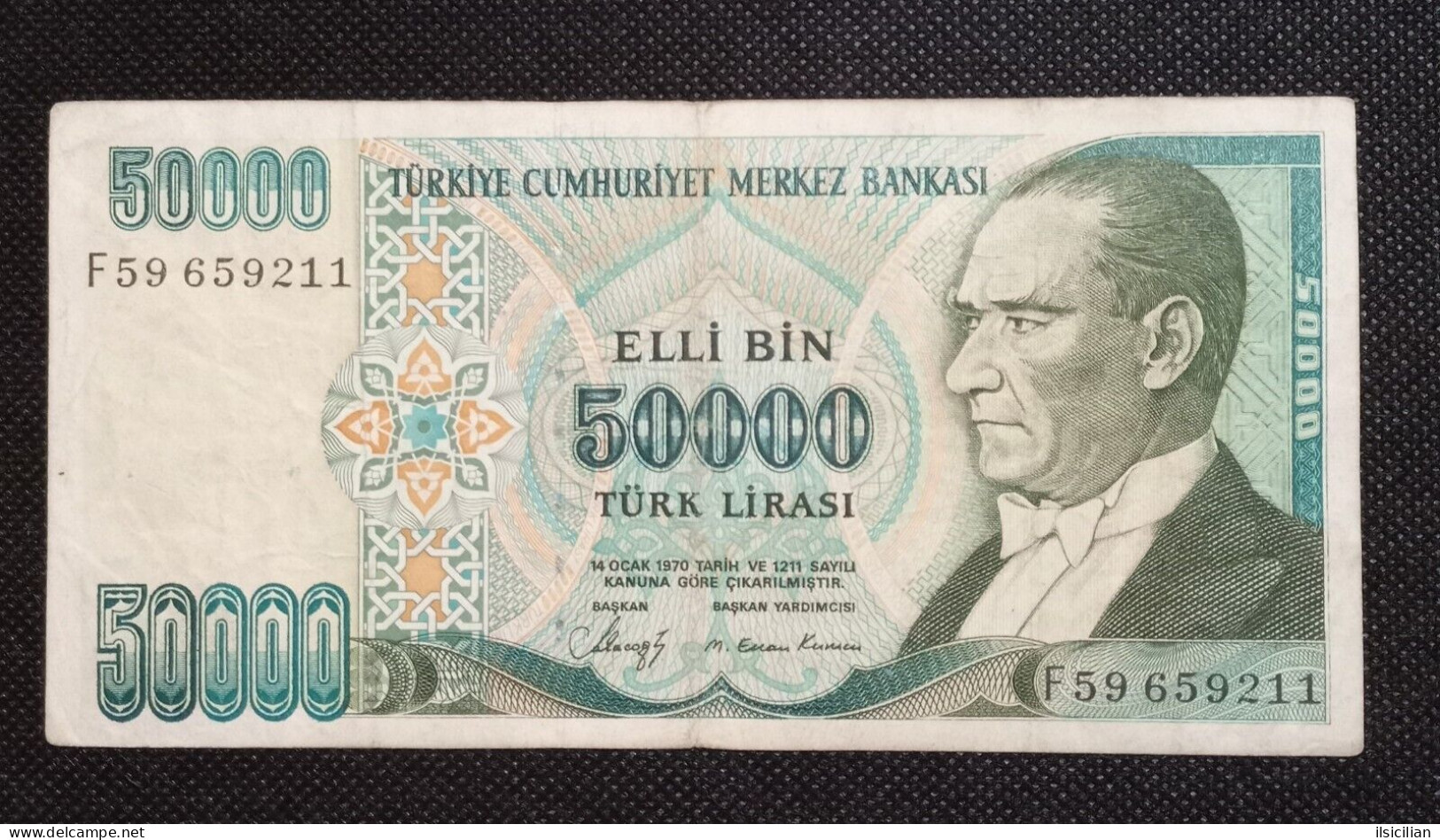Billet 50000 Lira Turquie 1989/ 1999 P203a - Turquie