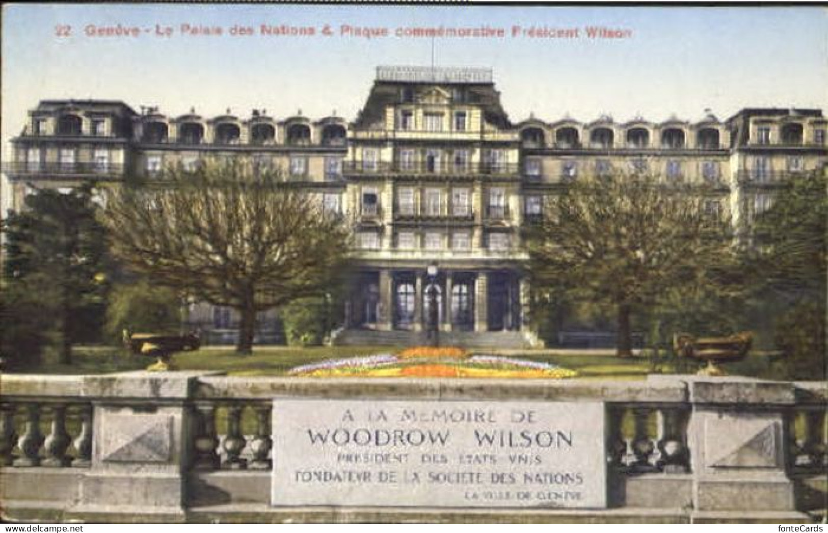 10580465 Genf GE Genf Woodrow Wilson Ungelaufen Ca. 1910  - Otros & Sin Clasificación