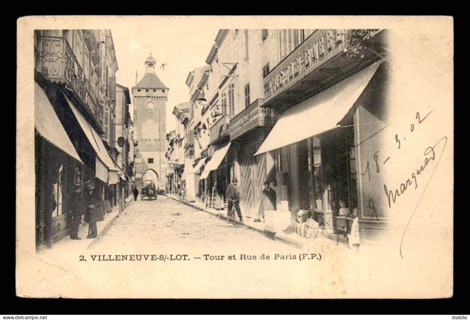 47 - VILLENEUVE-SUR-LOT - TOUR ET RUE DE PARIS - Villeneuve Sur Lot