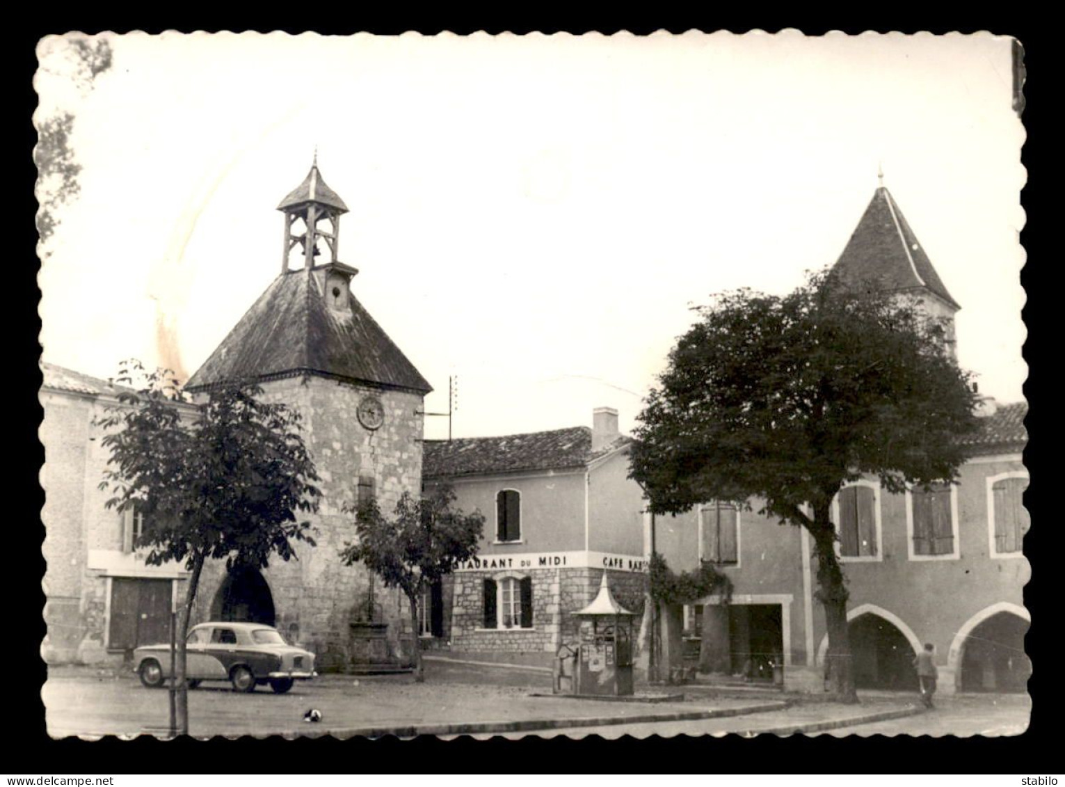 47 - TOURNON D'AGENAIS - LA GRANDE HORLOGE - CAFE-RESTAURANT DU MIDI - Tournon D'Agenais