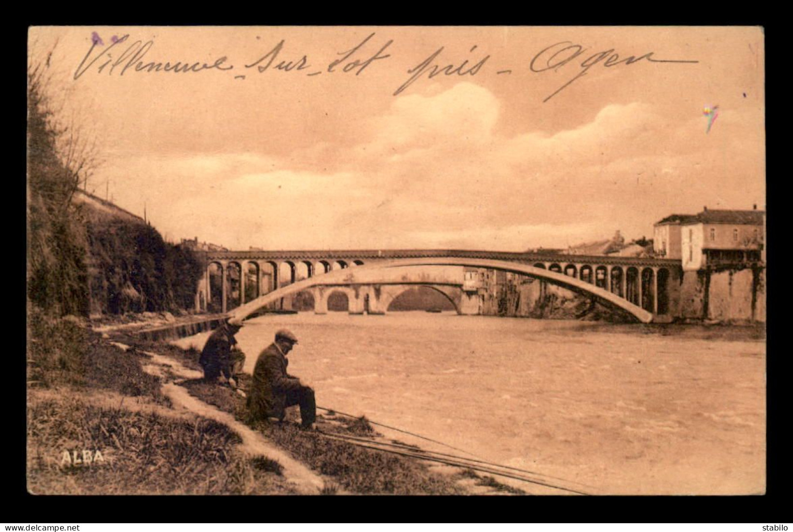 47 - VILLENEUVE-SUR-LOT - LE PONT NEUF DE GAJAC - PECHE A LA LIGNE - Villeneuve Sur Lot