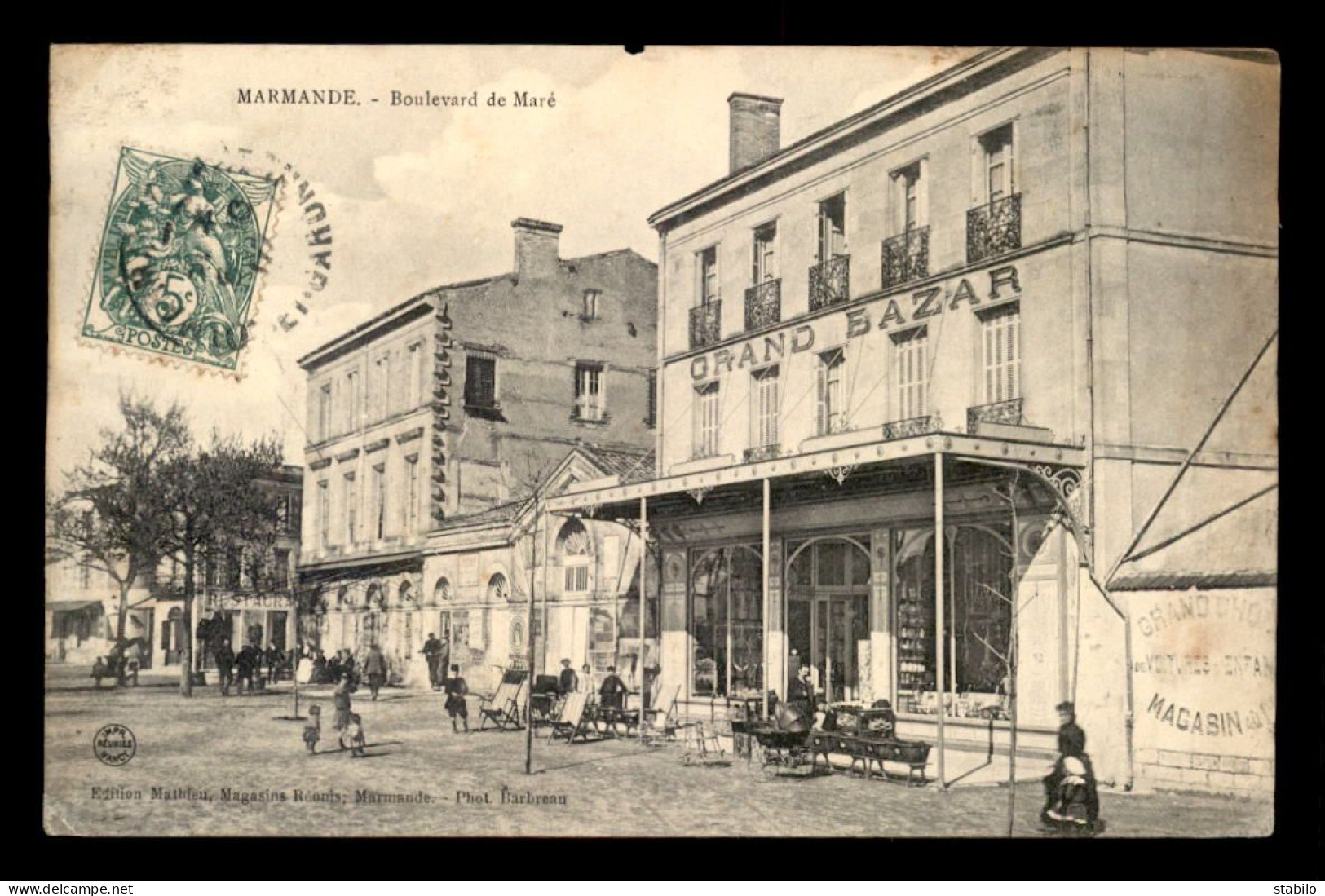 47 - MARMANDE - BOULEVARD DE MARE - GRAND BAZAR - VOIR ETAT - Marmande