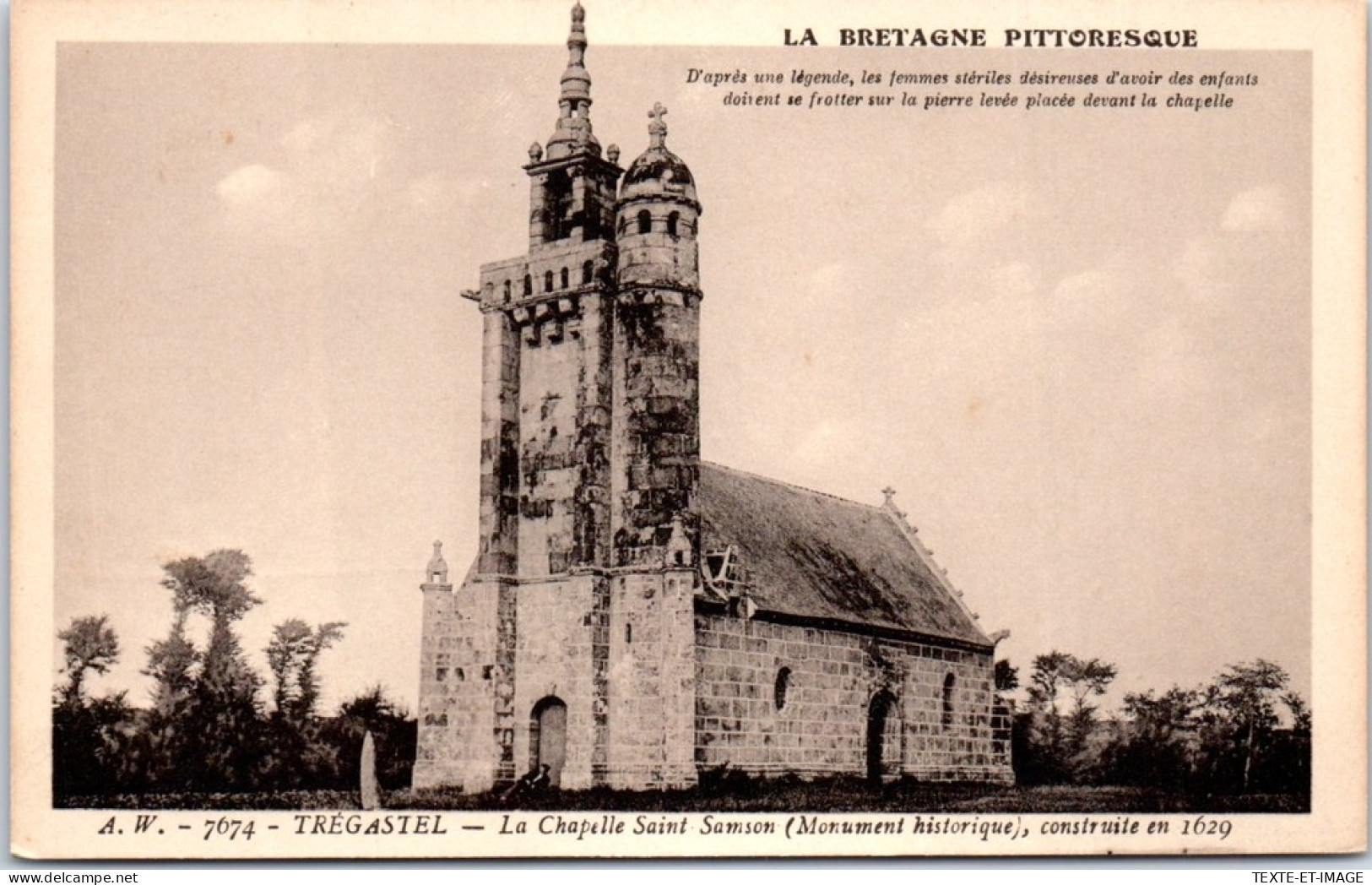 22 TREGASTEL  Carte Postale Ancienne[65171] - Other & Unclassified