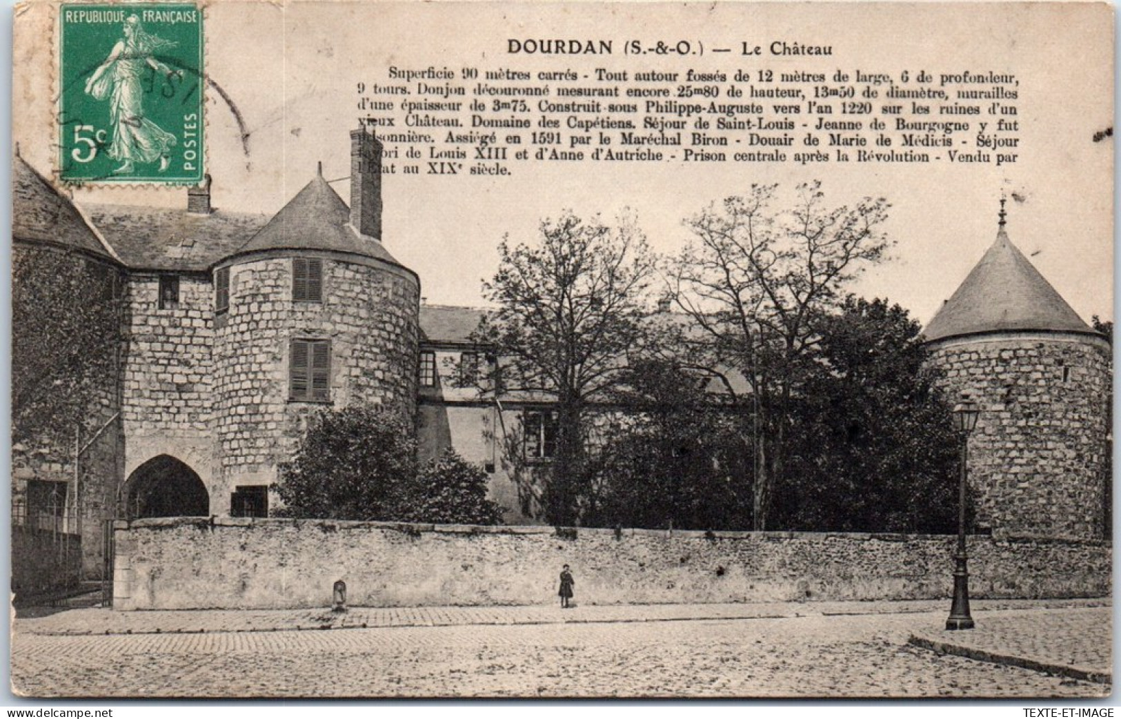 91 DOURDAN  Carte Postale Ancienne [66200] - Autres & Non Classés