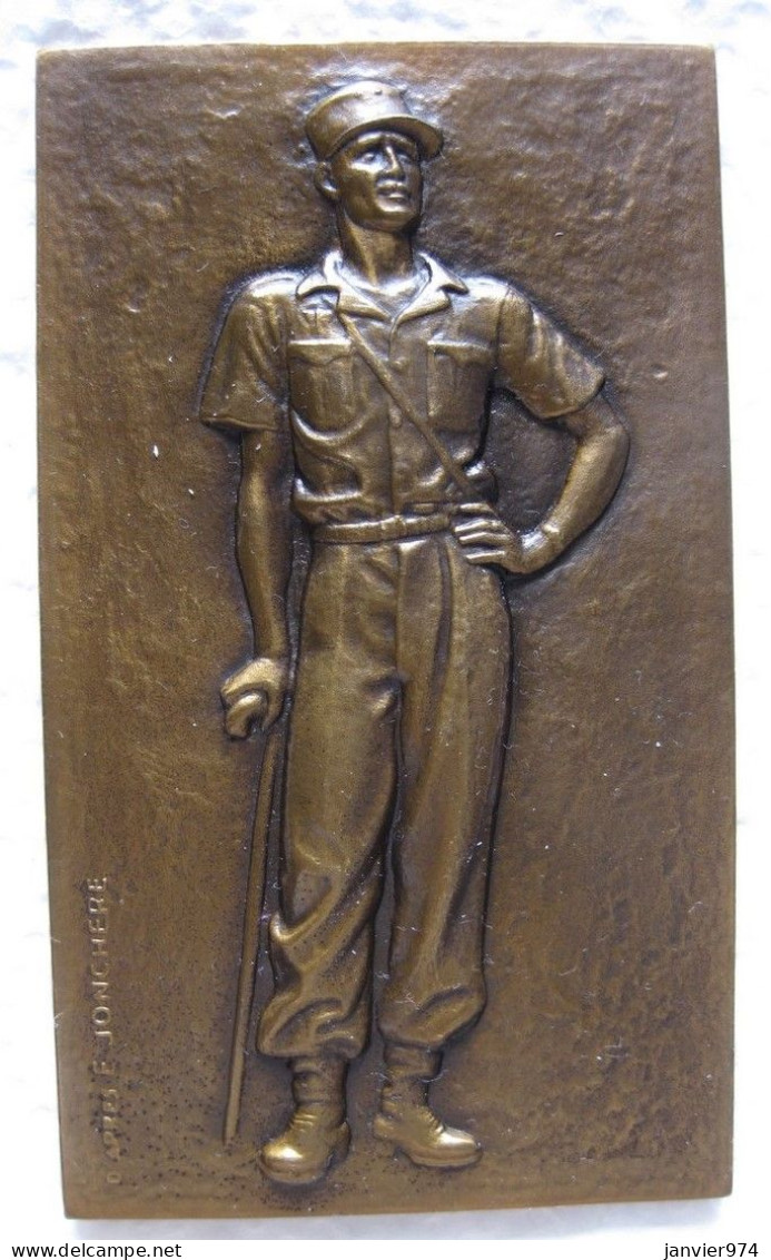 Medaille En Bronze Marechal LECLERC De HAUTECLOCQUE 1947, Par Georges GUIRAUD - D’apres L’œuvre De E. Jonchere - Autres & Non Classés