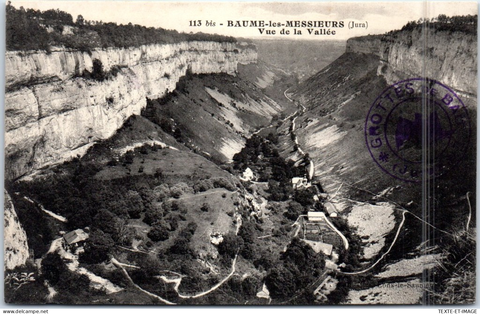 39 BAUME LES MESSIEURS  Carte Postale Ancienne [69267] - Autres & Non Classés