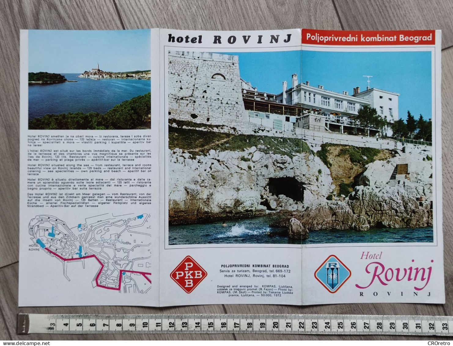 ROVINJ - Hotel "Rovinj" - CROATIA (ex Yugoslavia), Vintage Tourism Brochure, Prospect, Guide (pro3) - Tourism Brochures