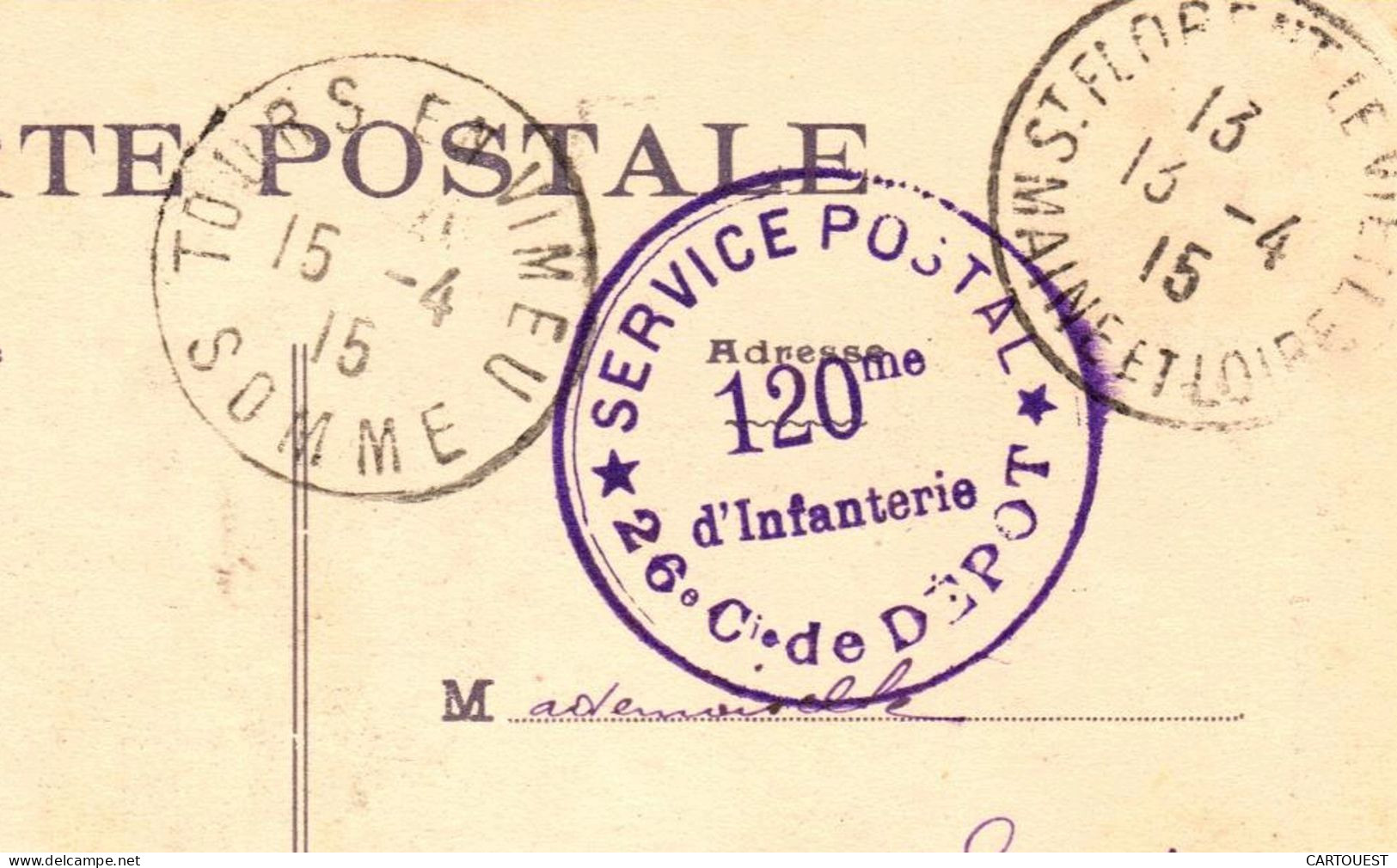 CPA NANTES - JARDIN DES PLANTES - LE MOUFLON - Tampon Cachet 120me D Infanterie 26e C.Dépôt MILITARIA - Nantes