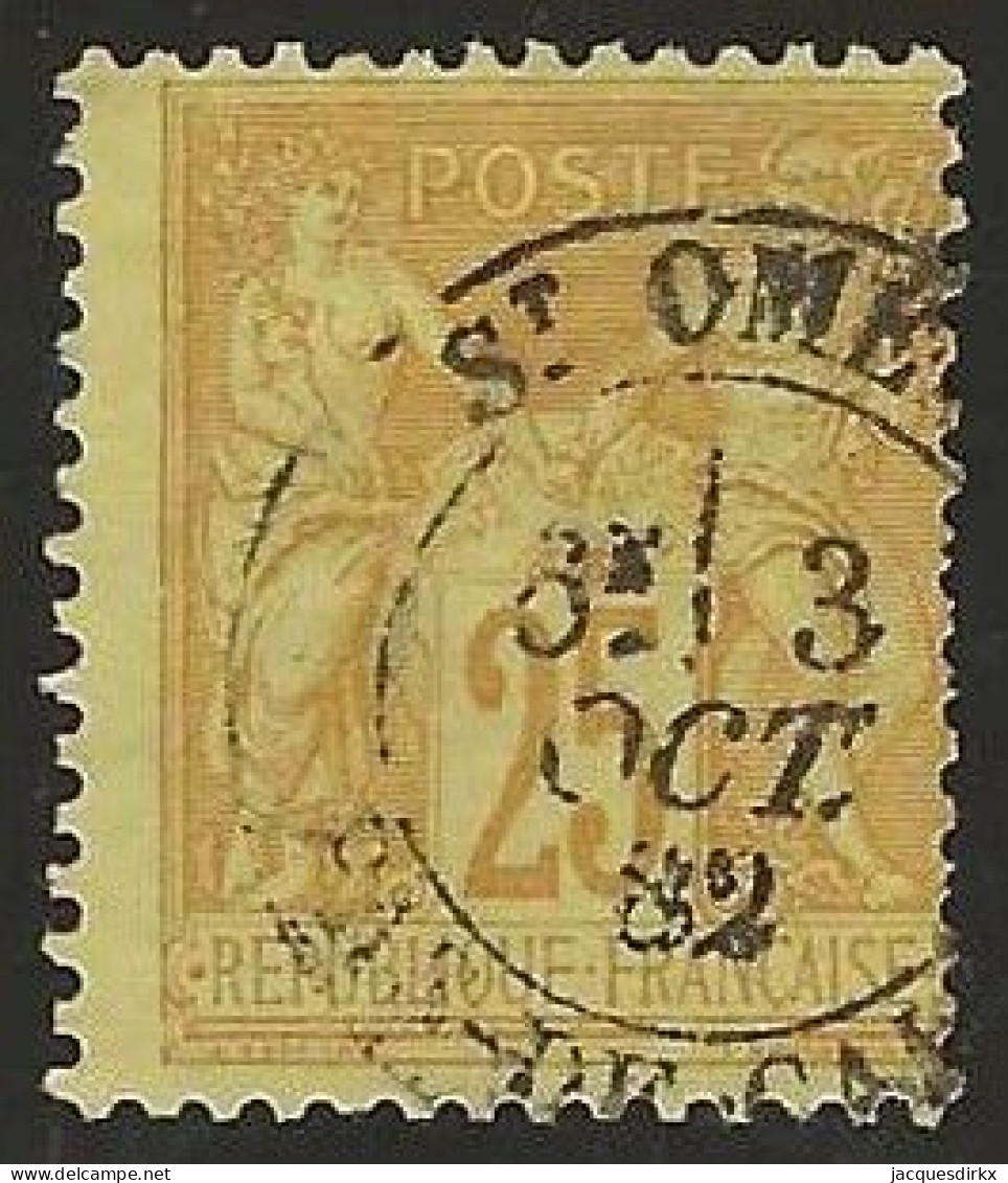 France  .  Y&T   .   92  .    O  .     Oblitéré - 1876-1898 Sage (Type II)
