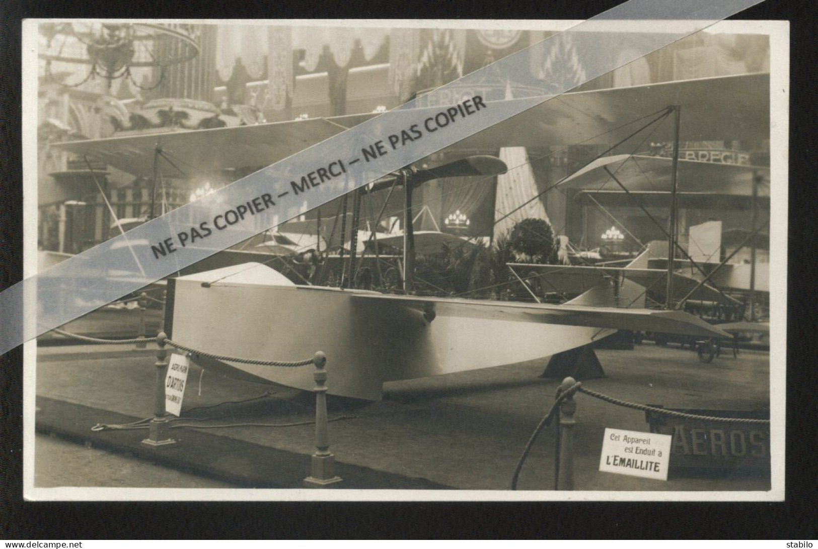 AVIATION - 2EME EXPOSITION DE LA LOCOMOTION AERIENNE AU GRAND PALAIS (PARIS) - AVION AERO-MARIN D'ARTOIS - CARTE PHOTO - ....-1914: Precursores