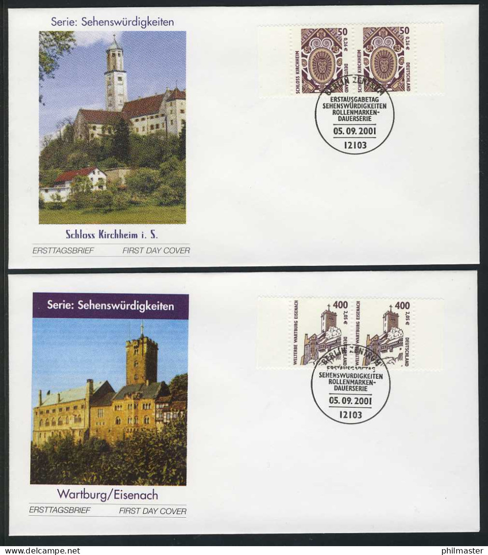 2210-2211 SWK Kirchheim 0,26 Und Eisenach 2,05 - Paare Auf FDC ESSt Berlin - Covers & Documents