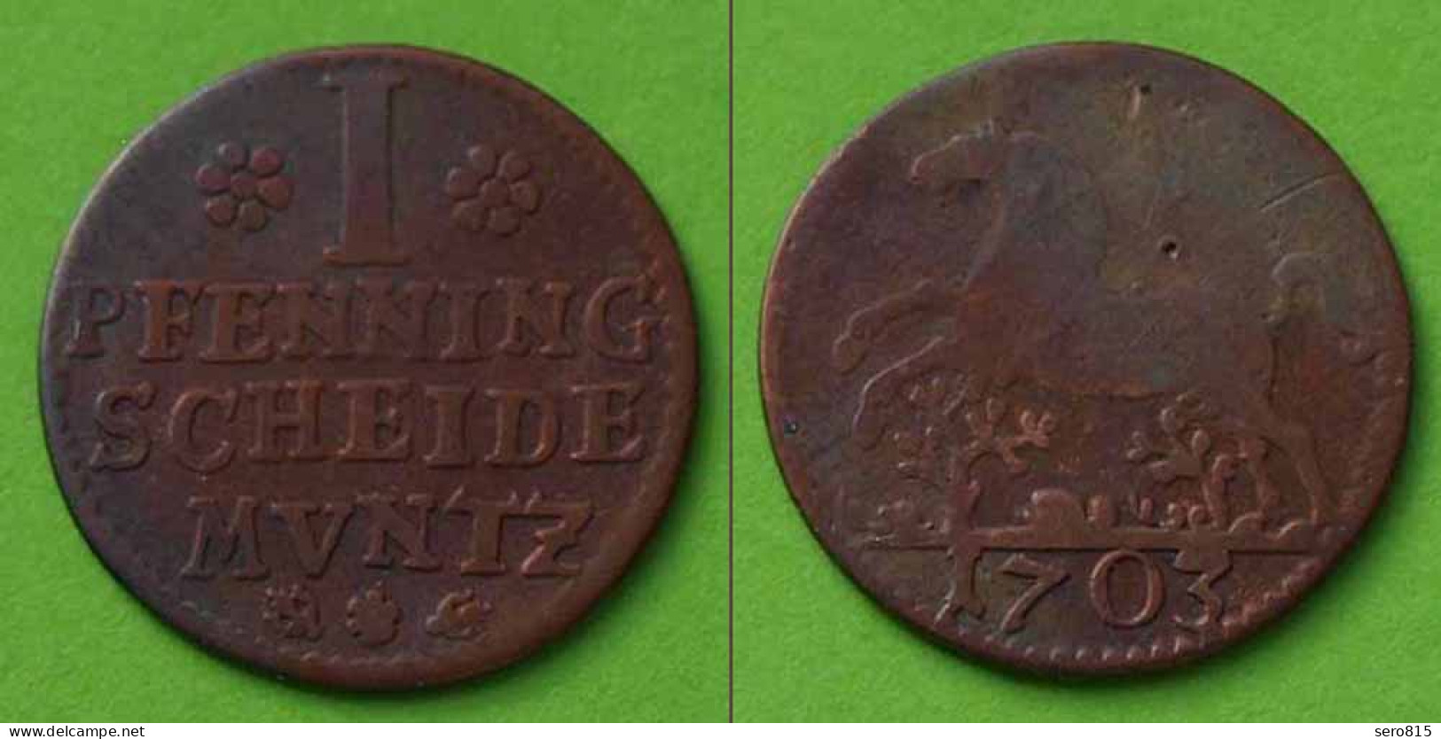 Braunschweig-Wolfenbüttel 1 Pfennig 1703 Altdeutschland Old German States (n449 - Kleine Munten & Andere Onderverdelingen