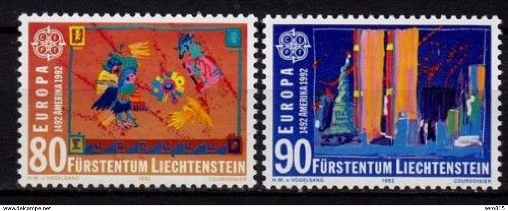 Liechtenstein EUROPA CEPT 1992 Mi.1033-34 **    (c046 - Sonstige & Ohne Zuordnung