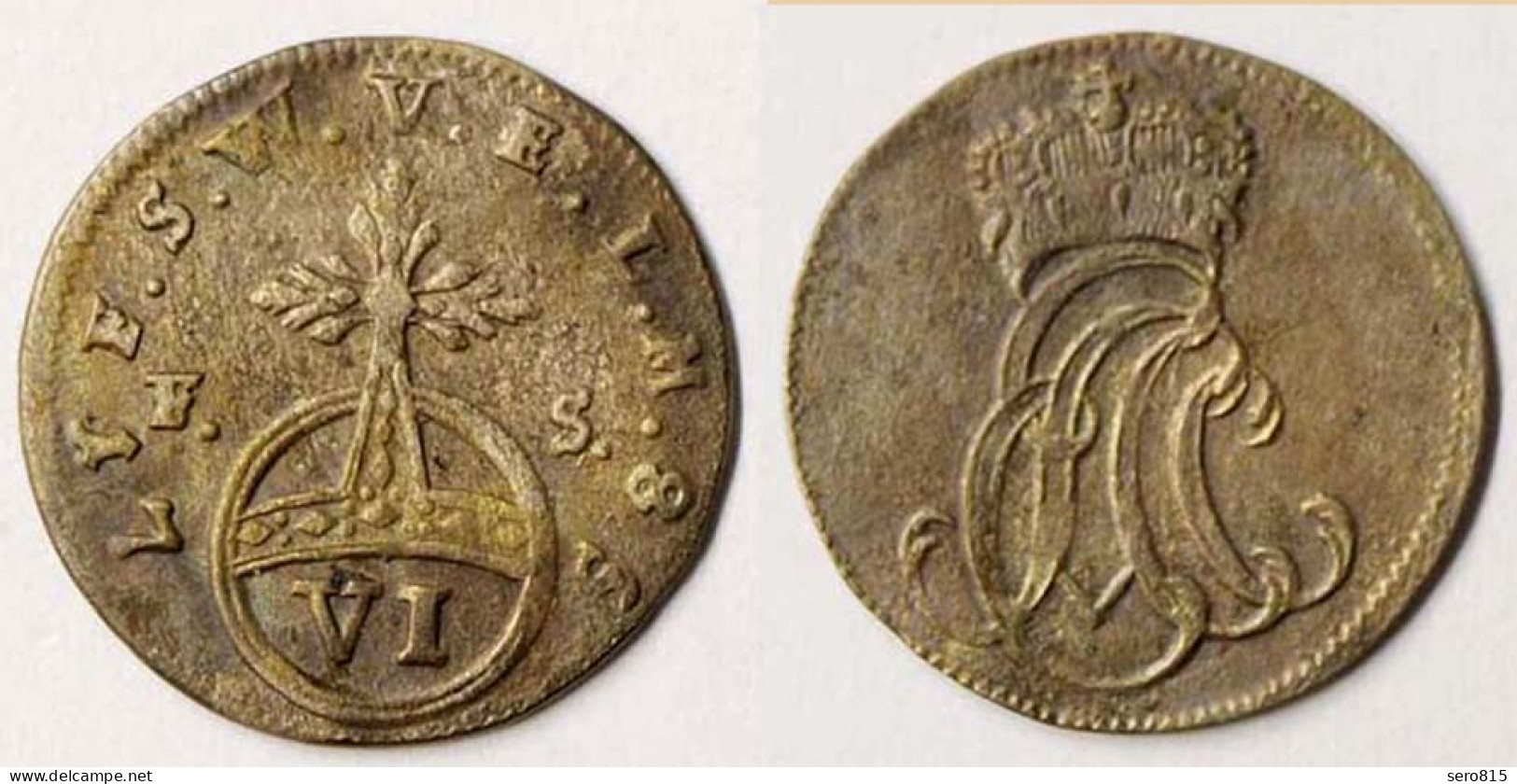 Sachsen-Weimar-Eisenach 6 Pfennig 1758 Altdeutschland OLD German States (n598 - Small Coins & Other Subdivisions