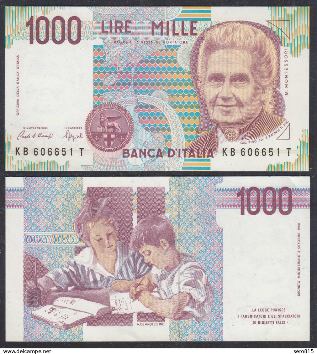 Italien - Italy 1000 Lire Banknote 1990 Pick 114a AUNC (1-)   (27749 - Other & Unclassified