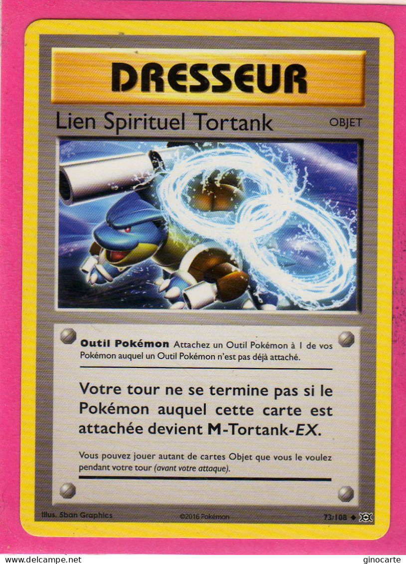 Carte Pokemon Francaise 2016 Xy Evolutions 73/108 Lien Spirituel Tortank Neuve - XY