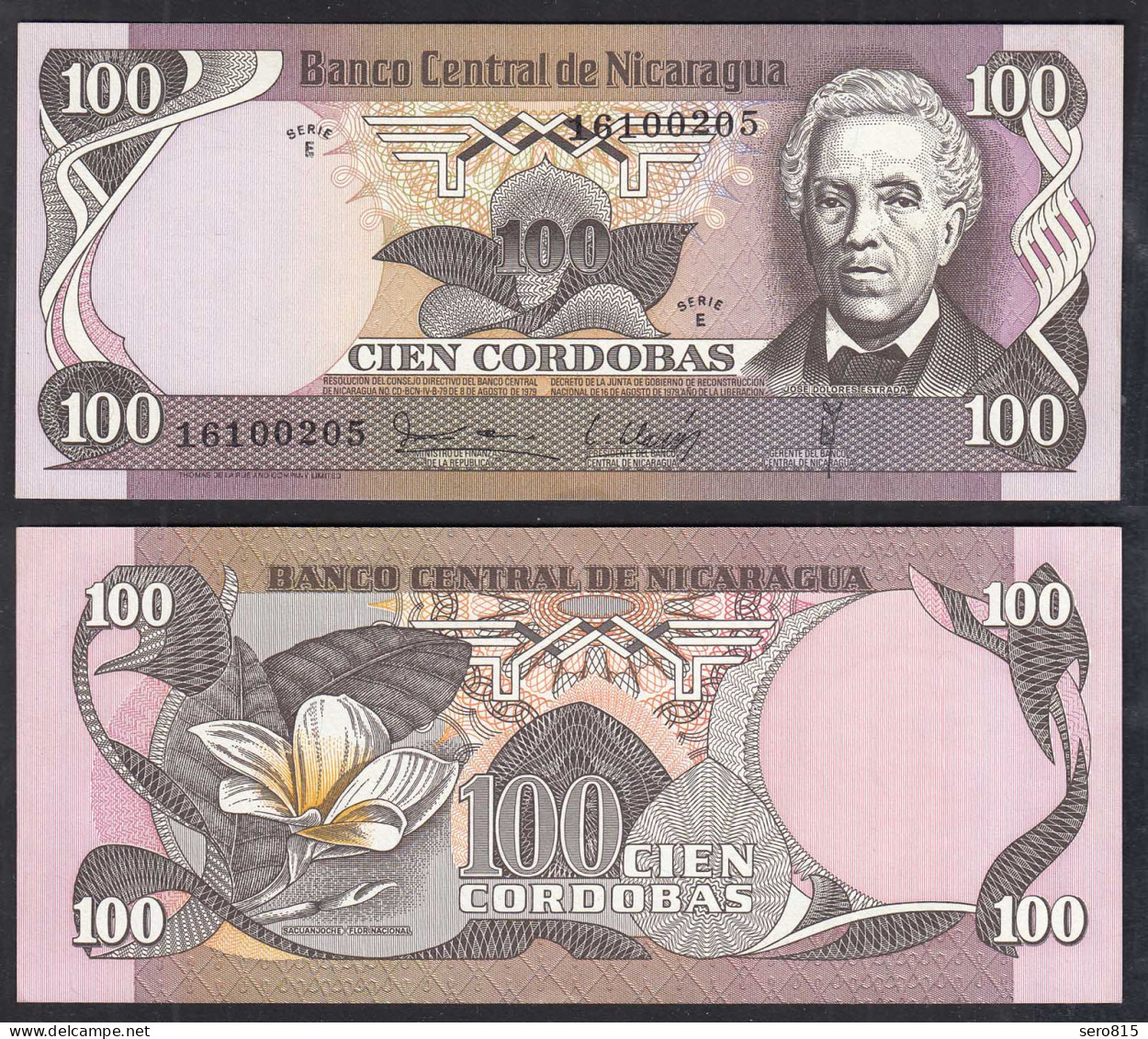 Nikaragua - Nicaragua 100 Cordobas 1979 AUNC (1-)     (32791 - Sonstige – Amerika