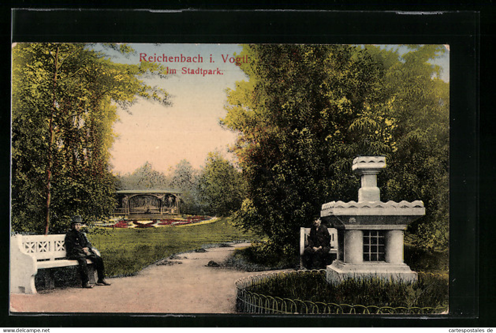 AK Reichenbach I. V., Im Stadtpark  - Reichenbach I. Vogtl.