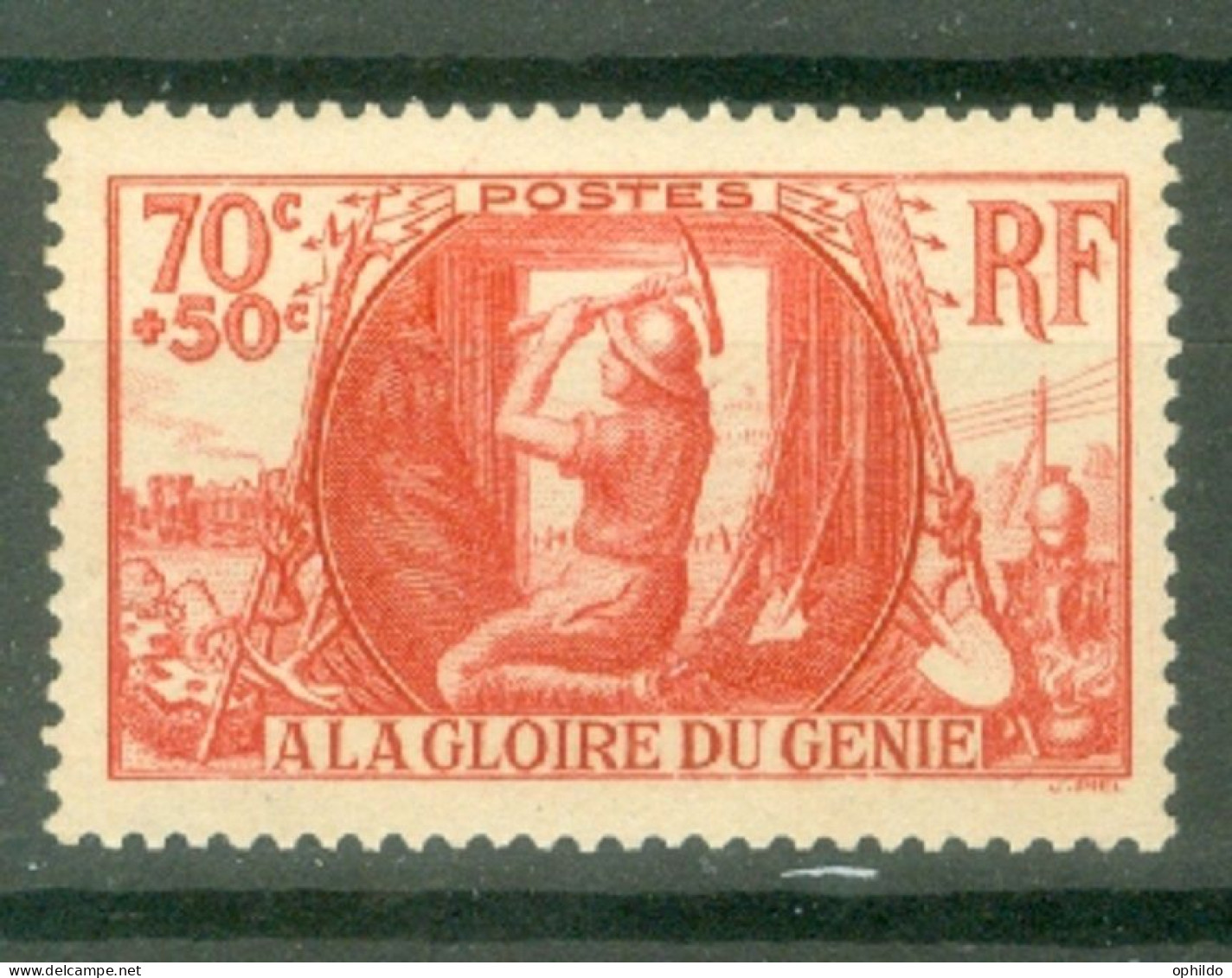 France  Yv 423  * * B/TB 2 Dents Rousses  - Nuevos