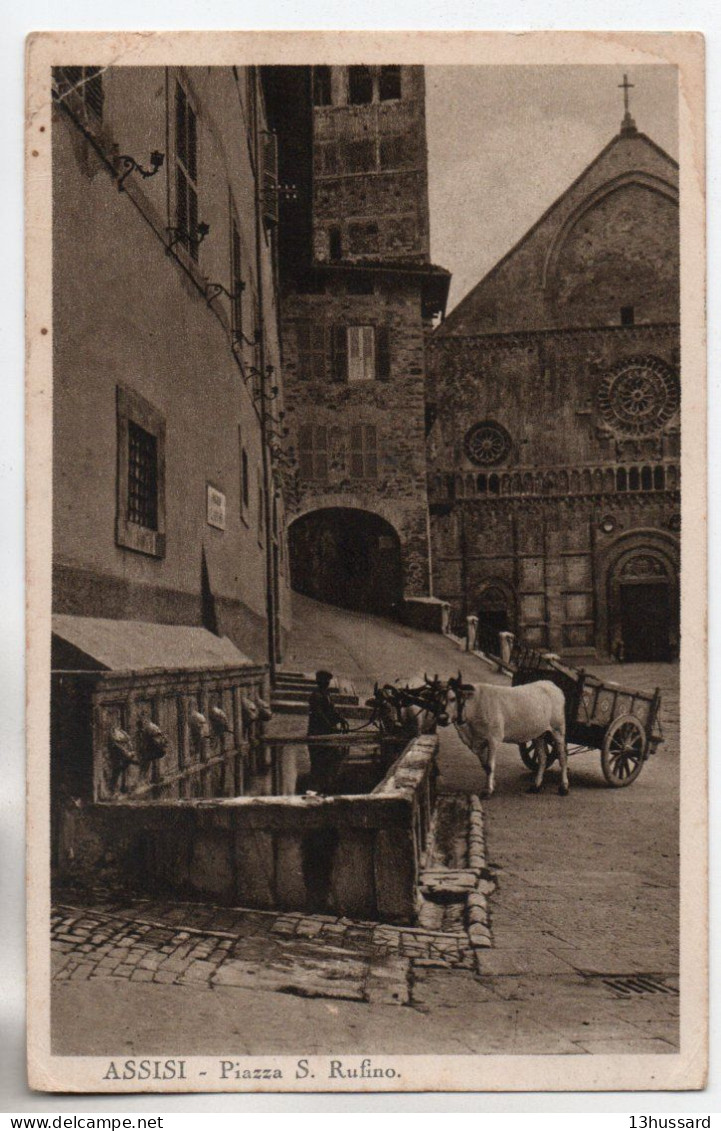 Carte Postale Ancienne Italie - Assisi. Plazza S. Rufino - Assise - Sonstige & Ohne Zuordnung