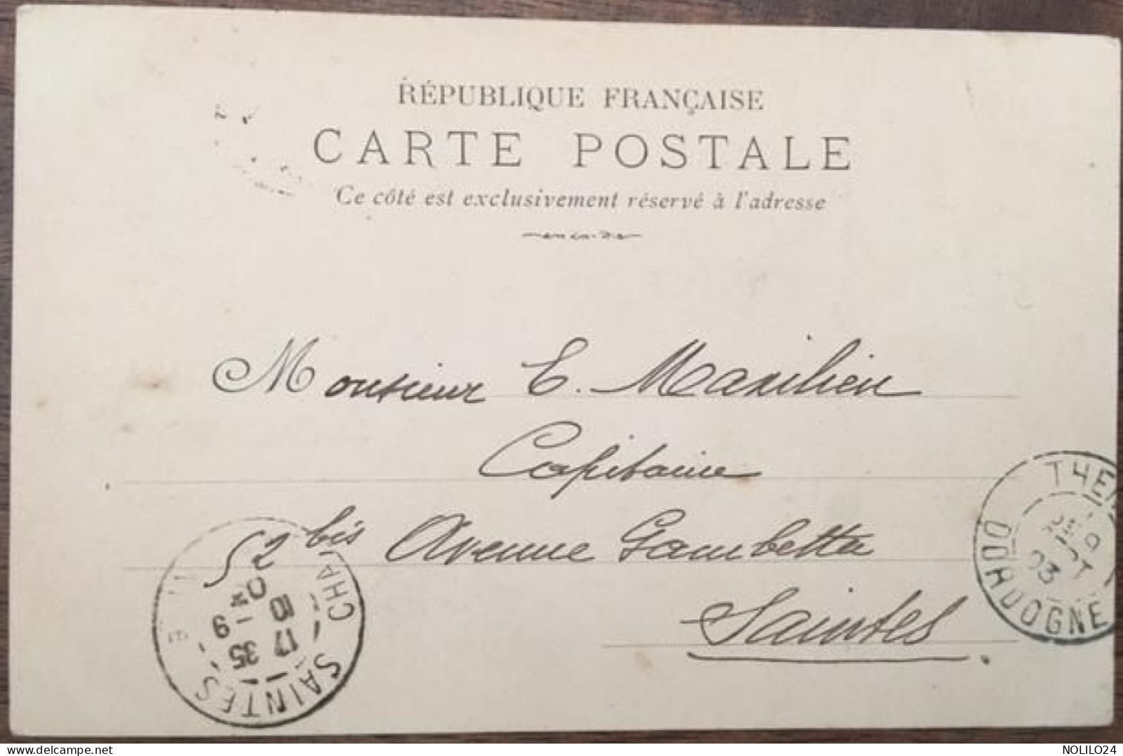 Cpa 24 Dordogne, Thenon, Un Jour De Marché, Rue Animée, Enseignes Tabac Régie Café, Dos Simple, écrite En 1903 - Sonstige & Ohne Zuordnung