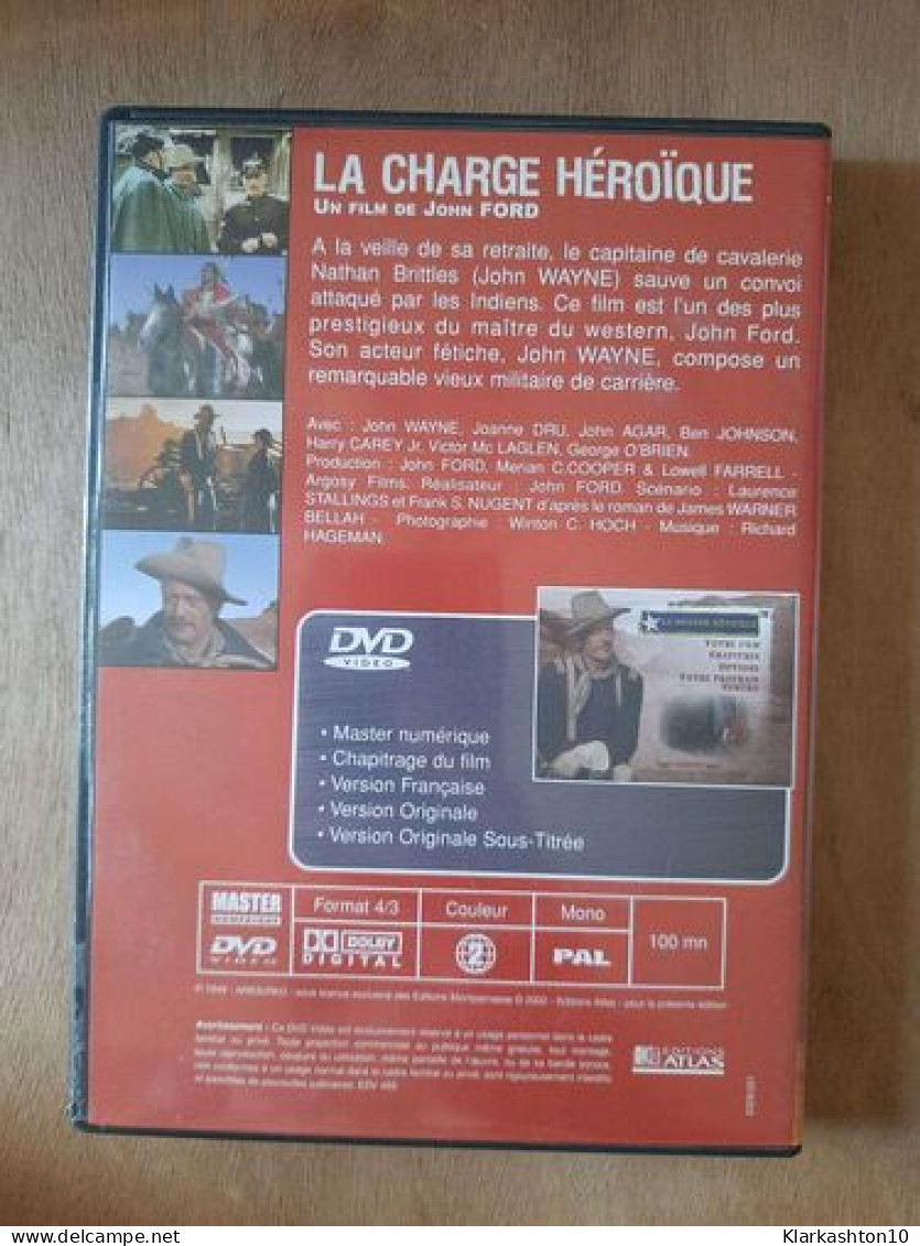 DVD - La Charge Héroïque - Film De John Ford Avec John Wayne - Autres & Non Classés