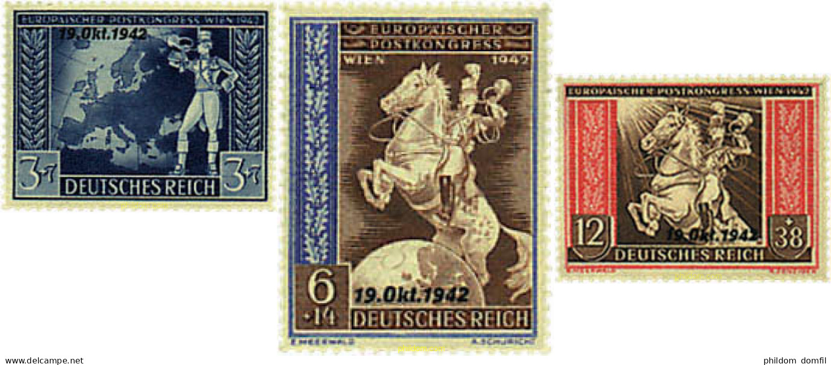 64420 MNH ALEMANIA 1942 CLAUSURA DEL PRIMER CONGRESO POSTAL EUROPEO - Autres & Non Classés