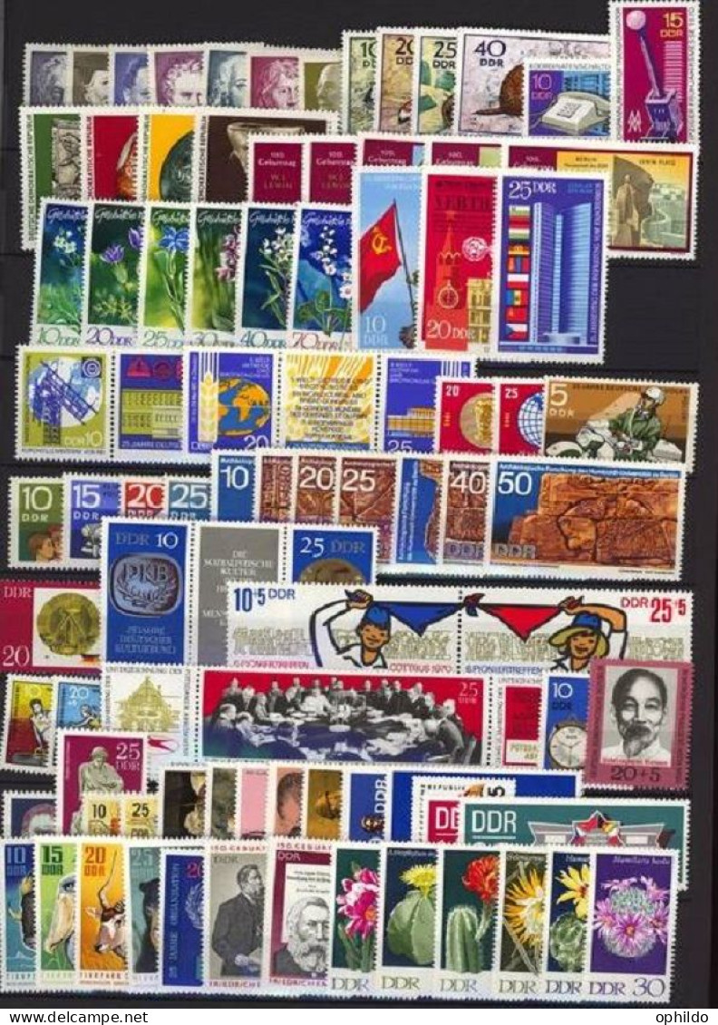 RDA /DDR  Année Complete  1970  * *   TB  Cote 100 Euro Environ  - Unused Stamps