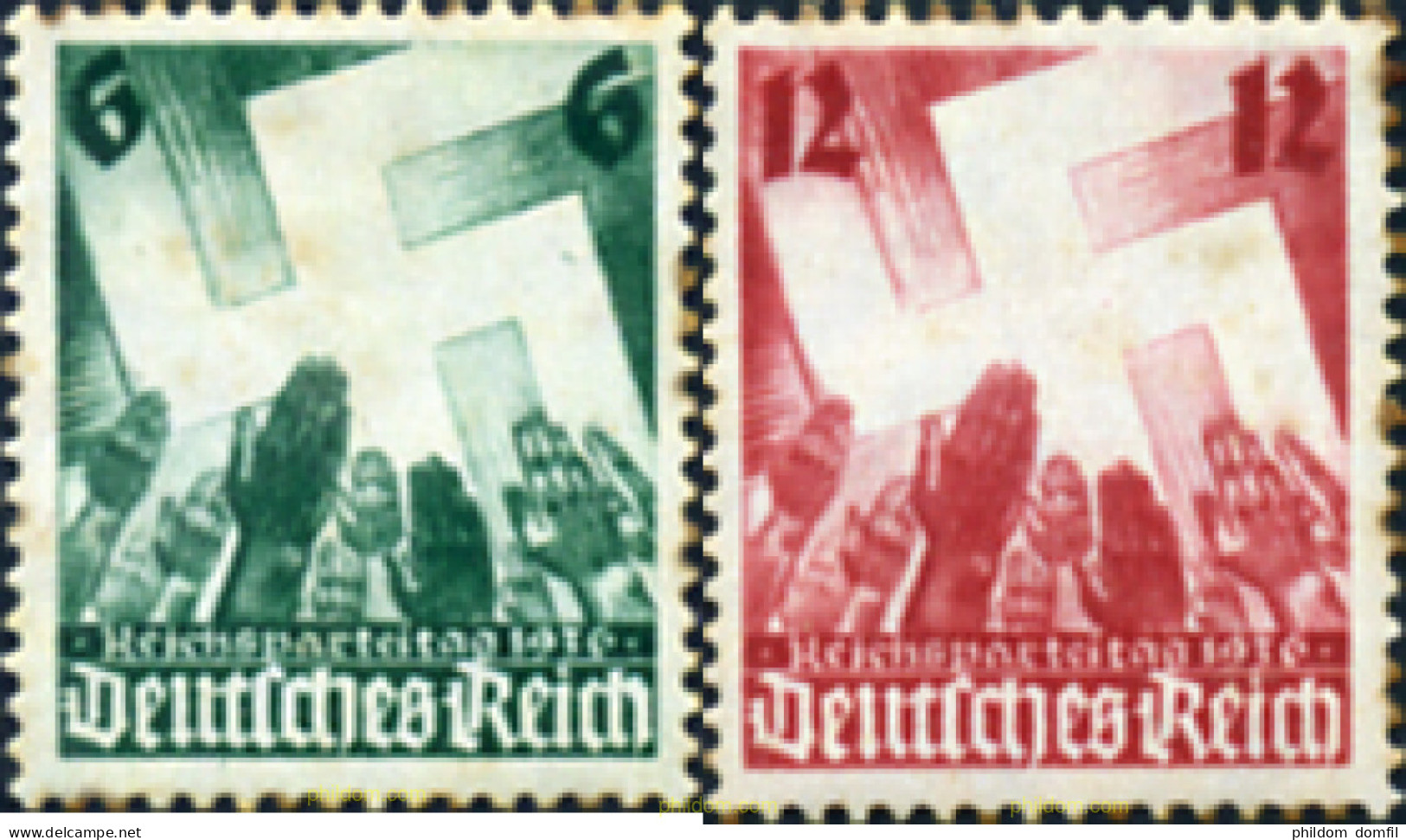 149841 HINGED ALEMANIA 1936 4 CONGRESO NACIONAL-SOCIALISTA DE NUREMBERG - Autres & Non Classés