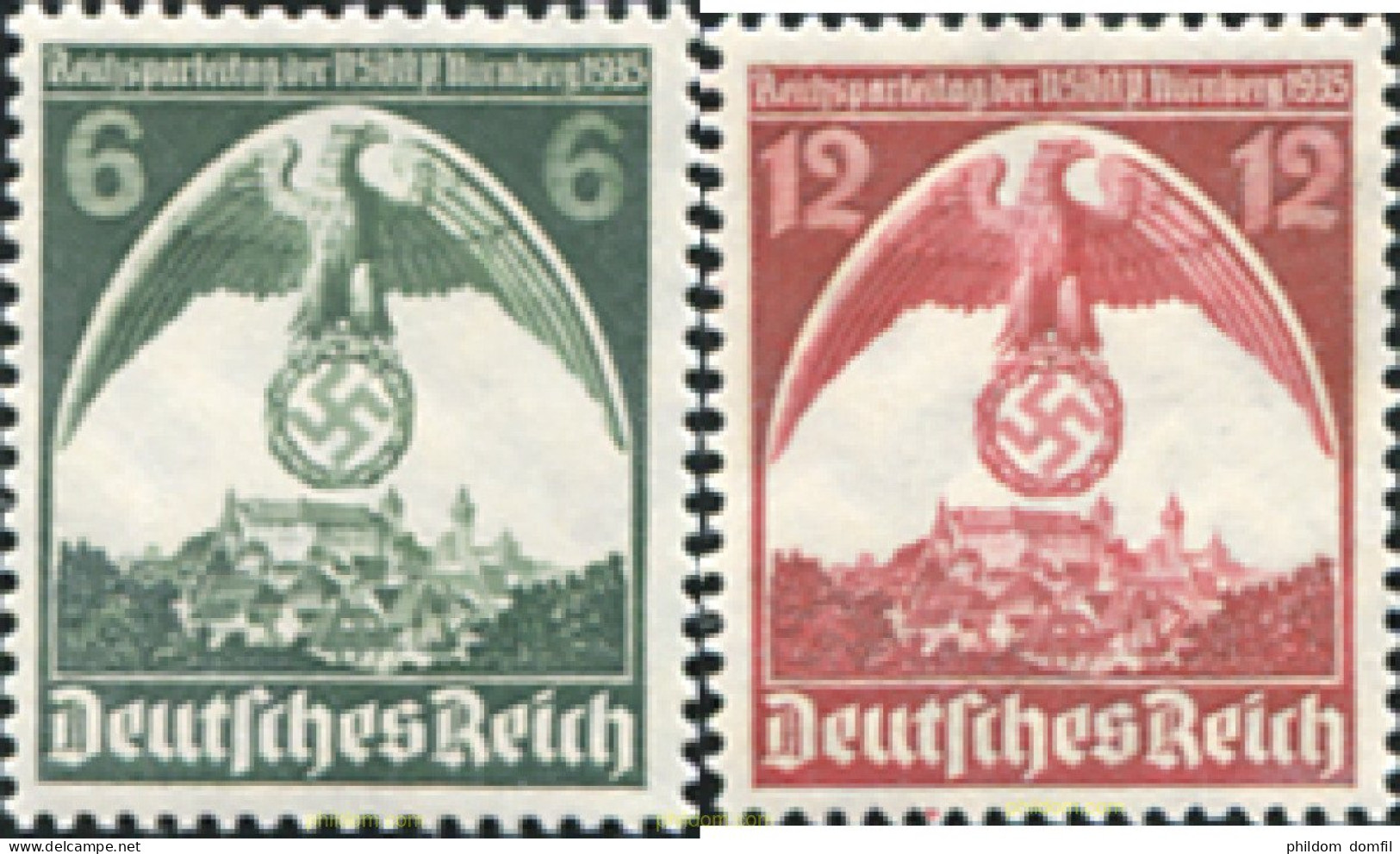 149835 MNH ALEMANIA 1935 3 CONGRESO NACIONAL-SOCIALISTA EN NUREMBERG - Andere & Zonder Classificatie