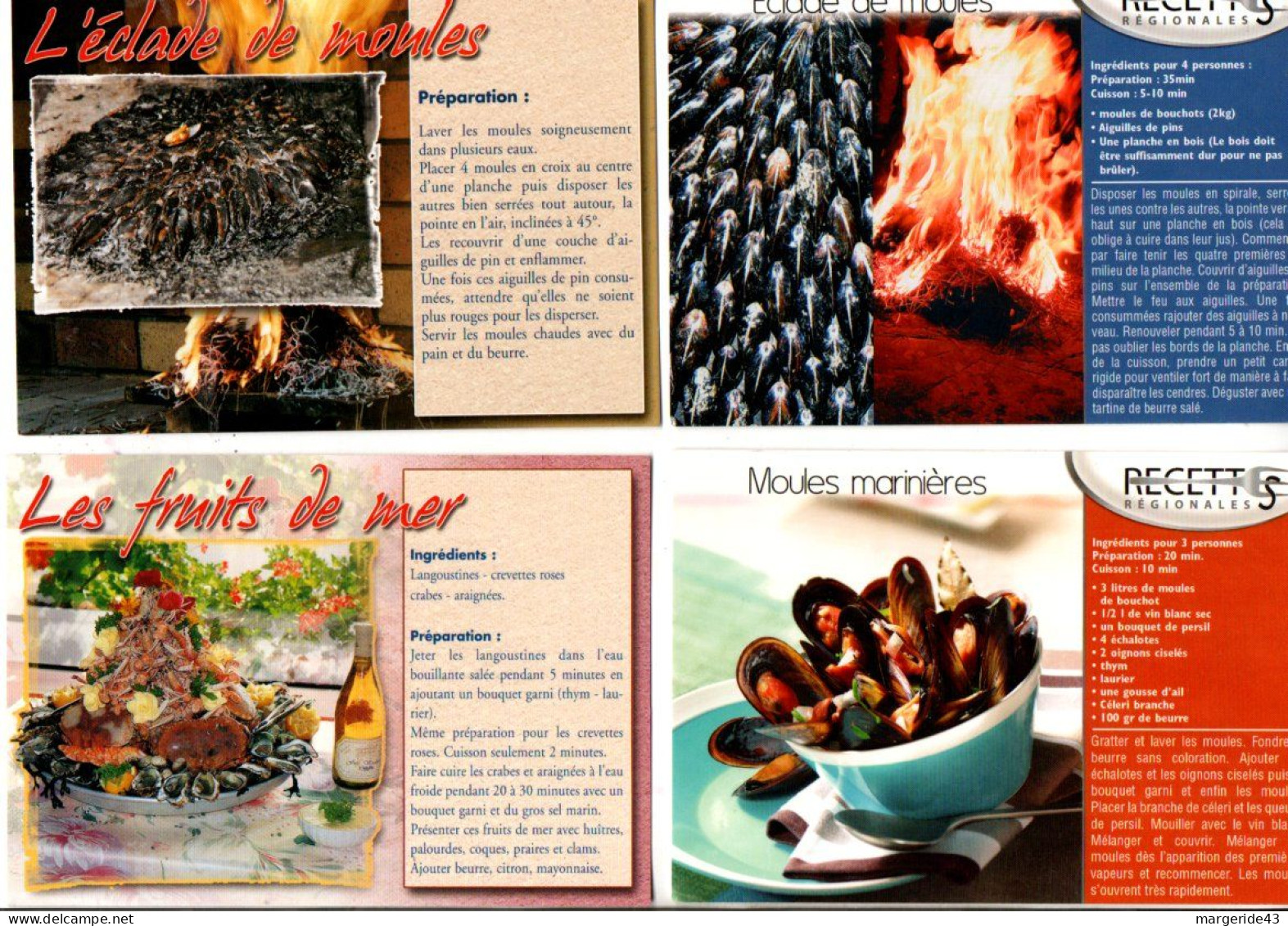 LOT DE 52 RECETTES DE CUISINE NEUVES