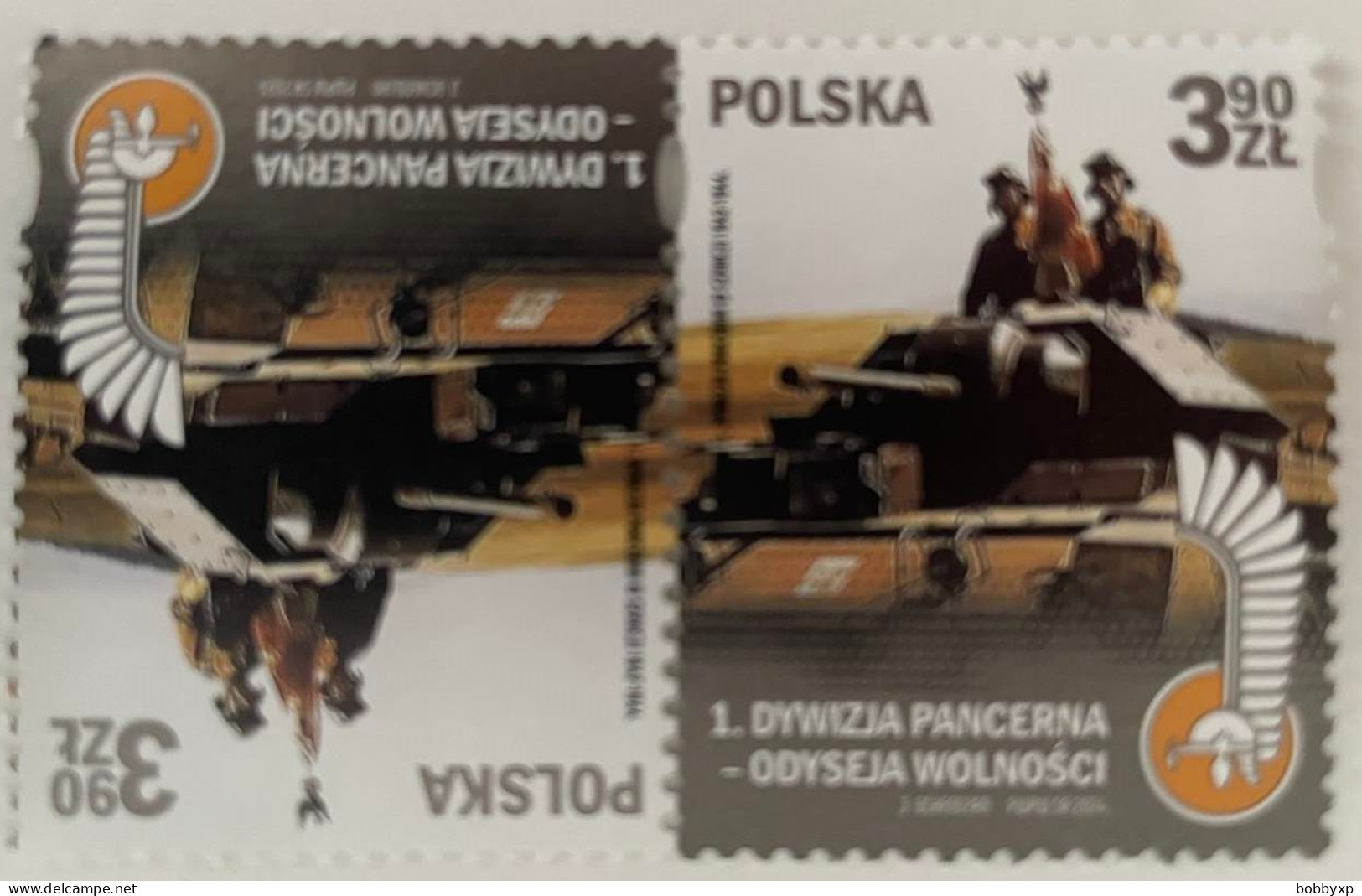 Poland 2024. The 1st Polish Armoured Division - Odyssey Of Liberty. Tete Beche. MNH - Blocs & Feuillets