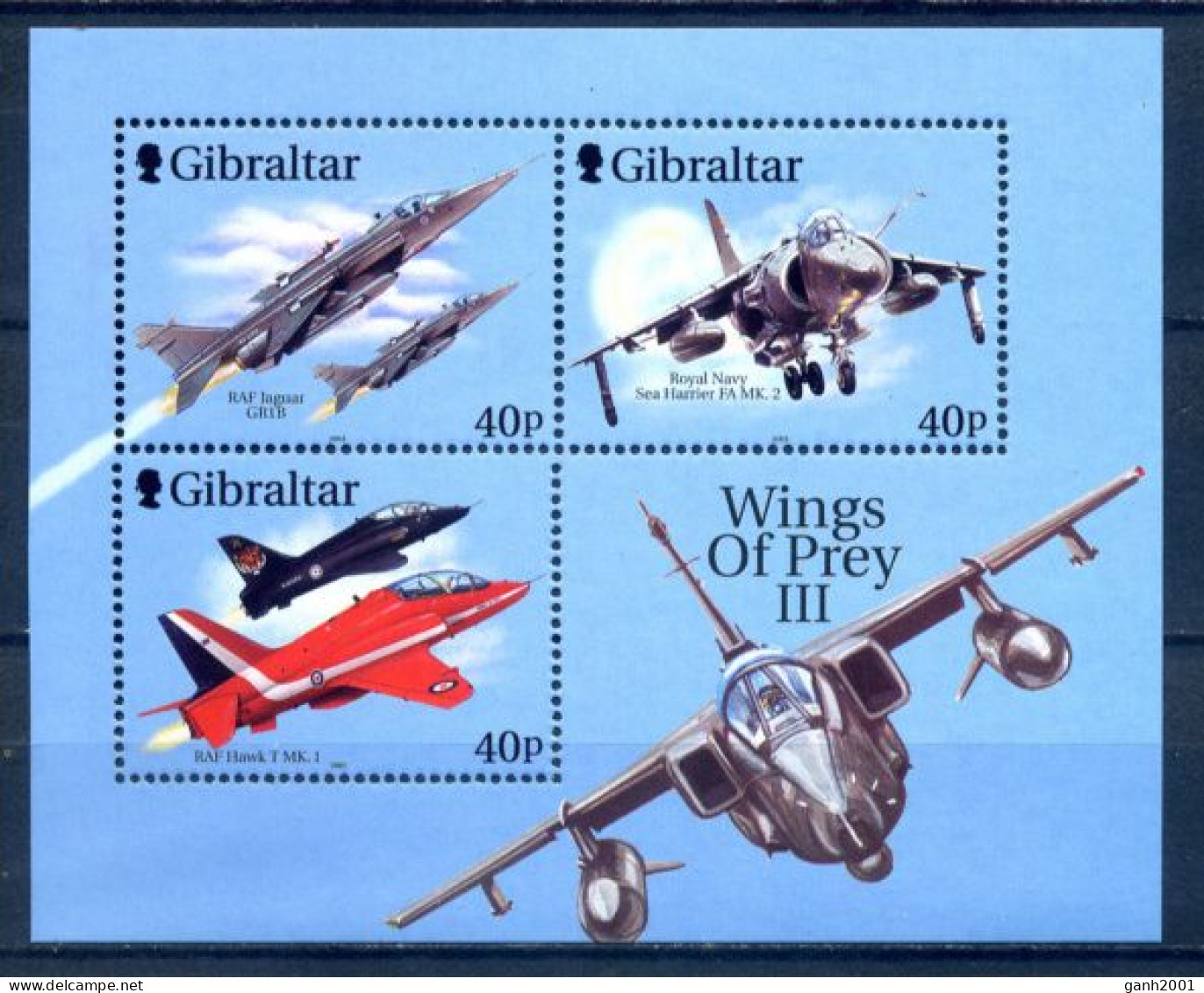 Gibraltar 2001 / Military Planes Aviation MNH Aviación Aviones Militares / Ic35   5-15 - Avions