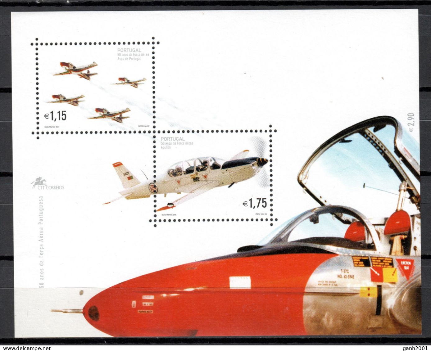 Portugal 2002 / Airplanes Aviation Air Forces MNH Aviacion Aviones Flugzeug Luftfahrt / Cu18709  40-59 - Avions