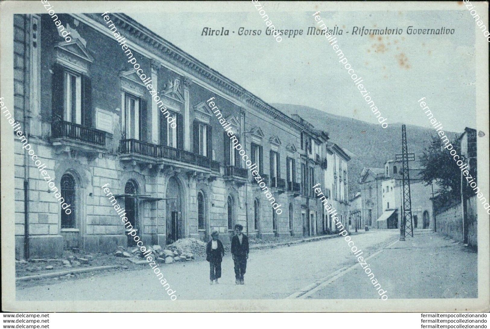 Bu21 Cartolina Airola Corso Giuseppe Montella Riformatorio Governativo Benevento - Benevento
