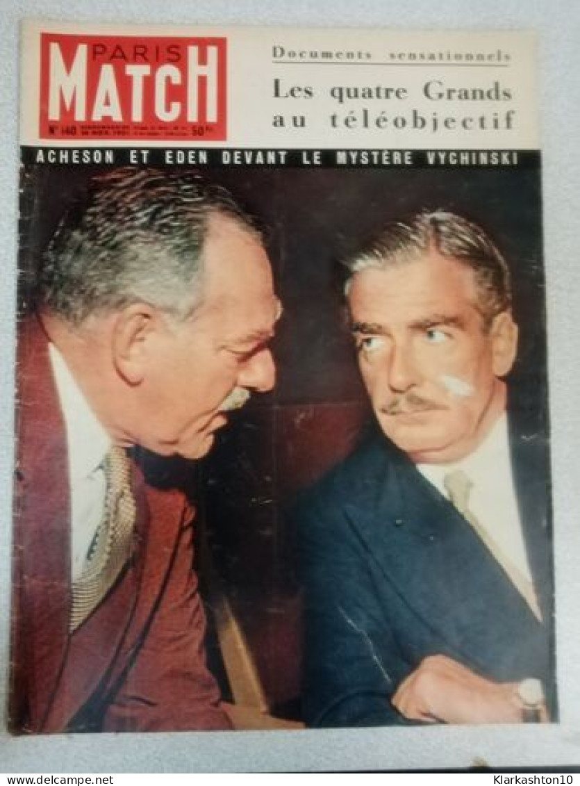 Paris Match N.140 - Nov 1951 - Zonder Classificatie