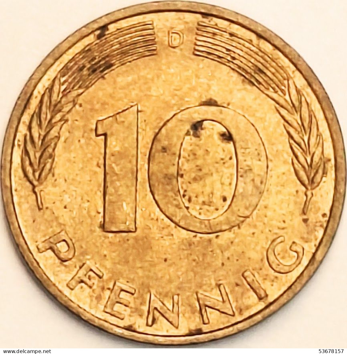 Germany Federal Republic - 10 Pfennig 1984 D, KM# 108 (#4679) - 10 Pfennig